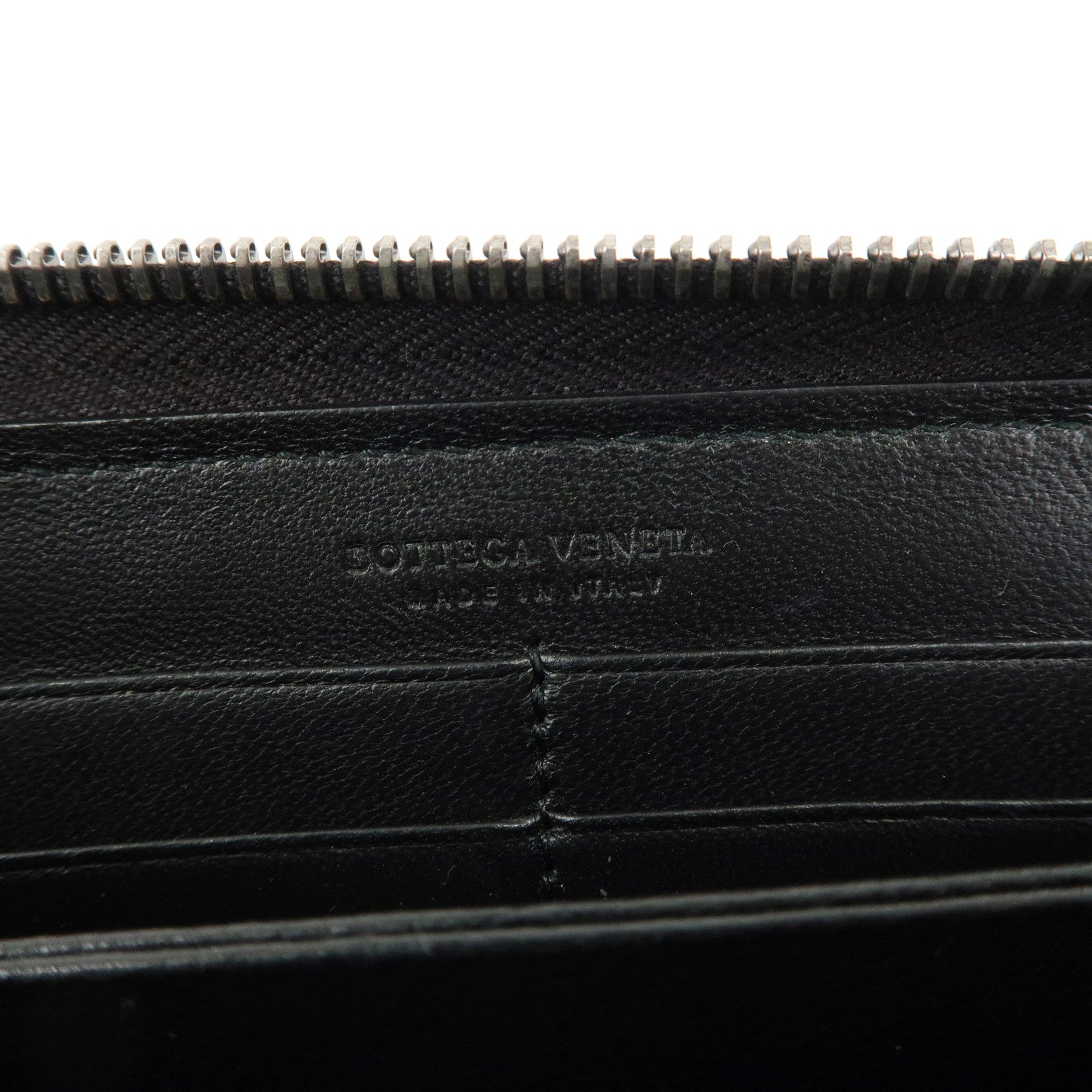 BOTTEGA VENETA Intrecciato Leather Round Fauna Long Wallet Used