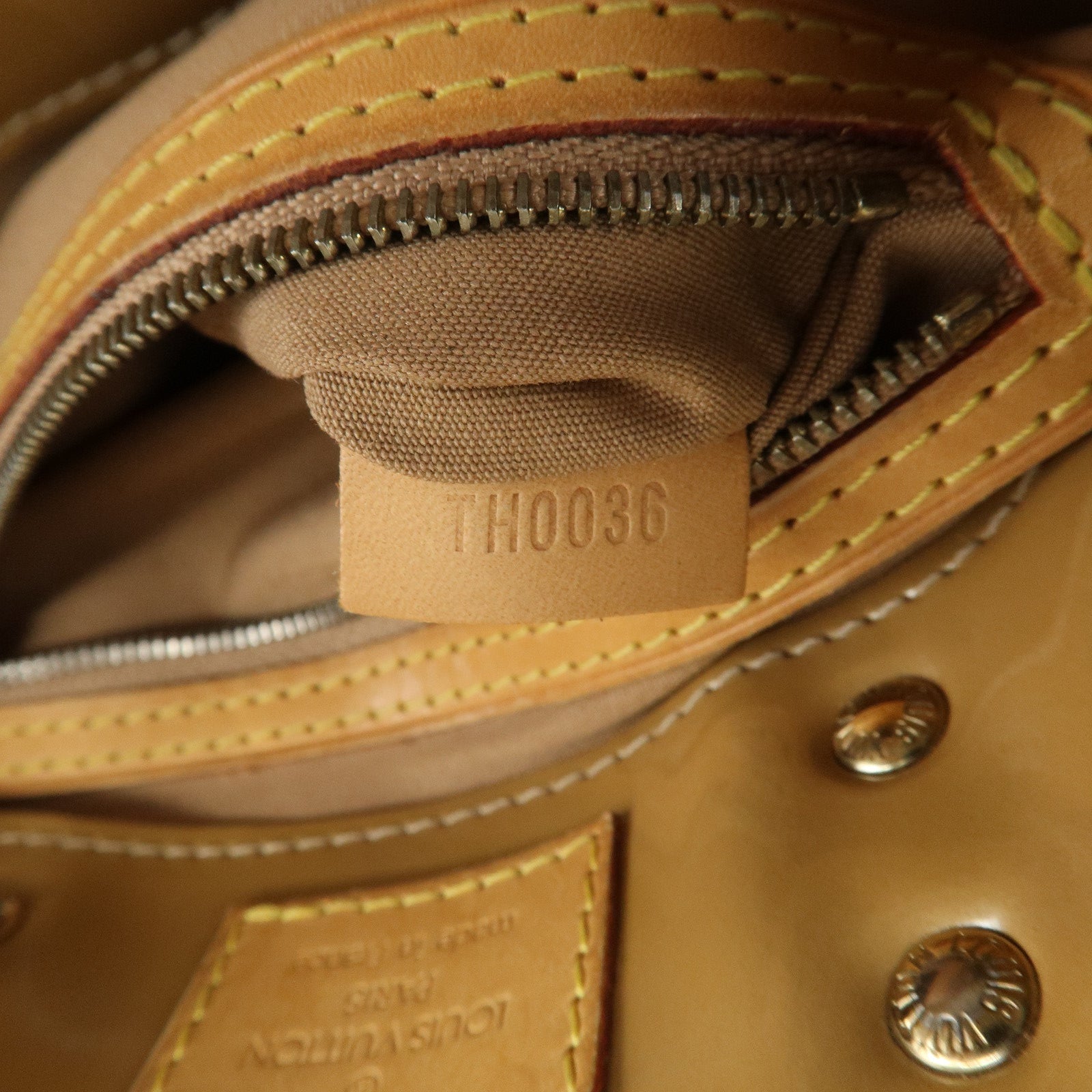 Louis Vuitton Monogram Vernis Lead PM Hand Bag Noisette M91334 Used