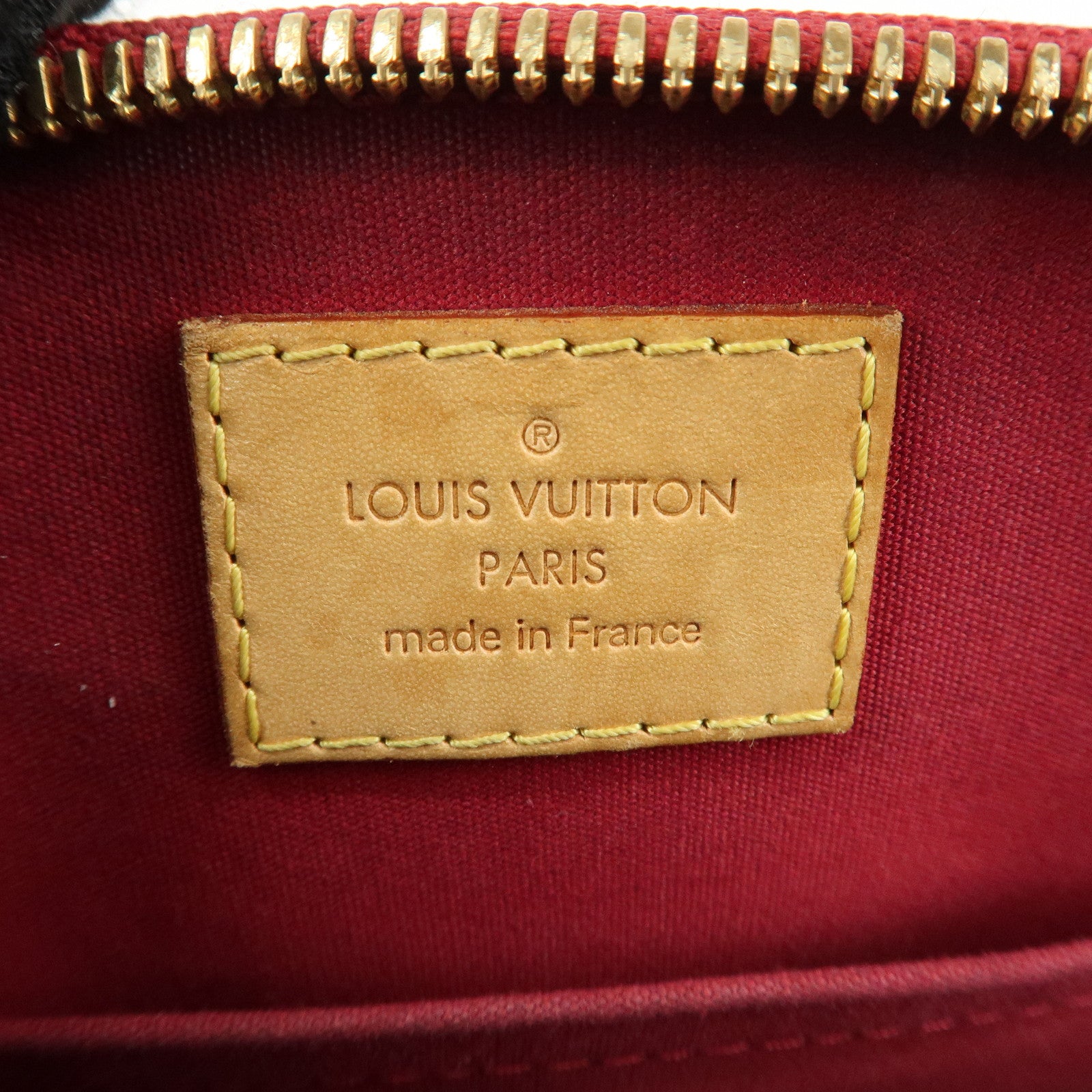 Louis Vuitton Monogram Vernis Alma BB 2Way Bag Red M91606 Used