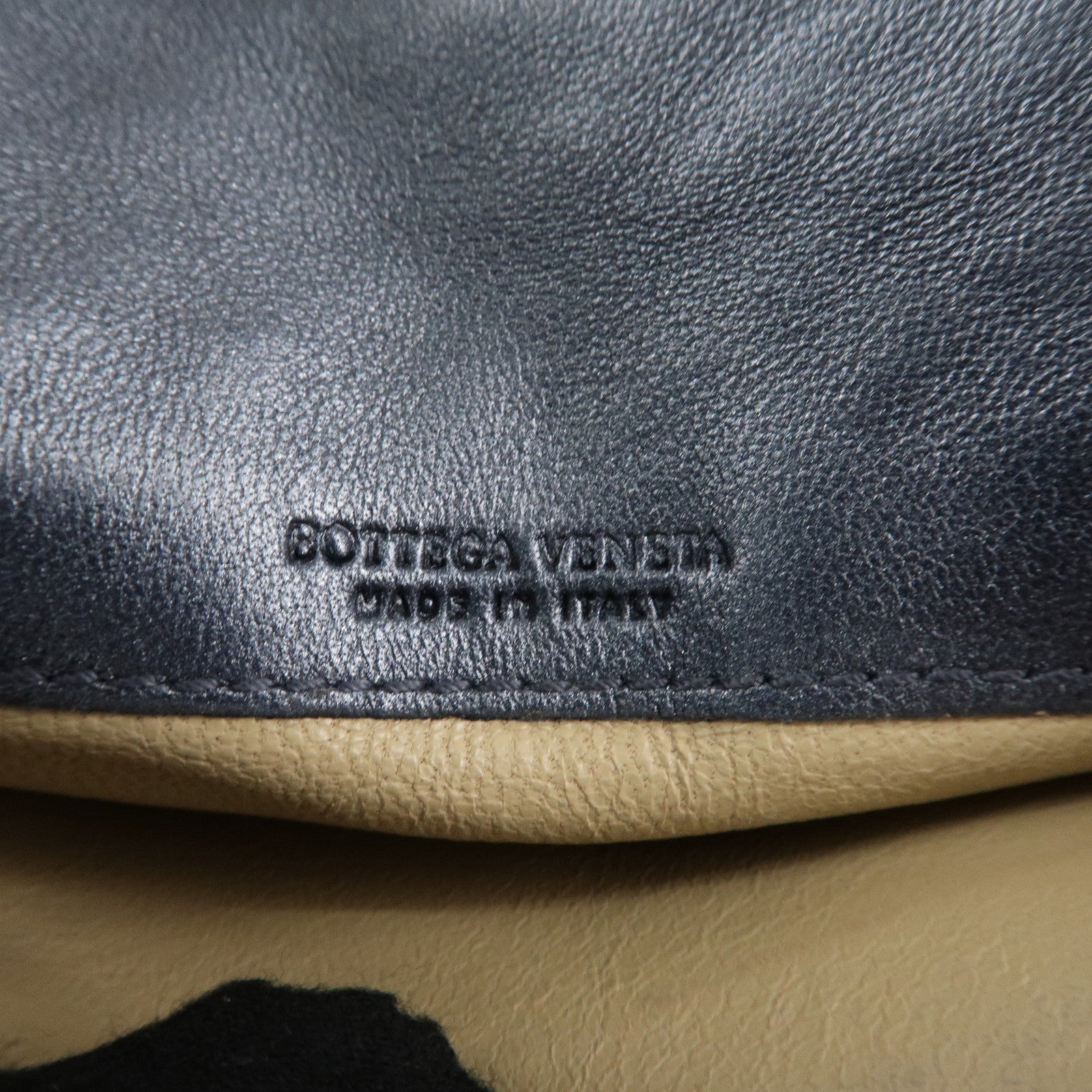 BOTTEGA VENETA Intrecciato Leather Card Case Gray 133945 Used