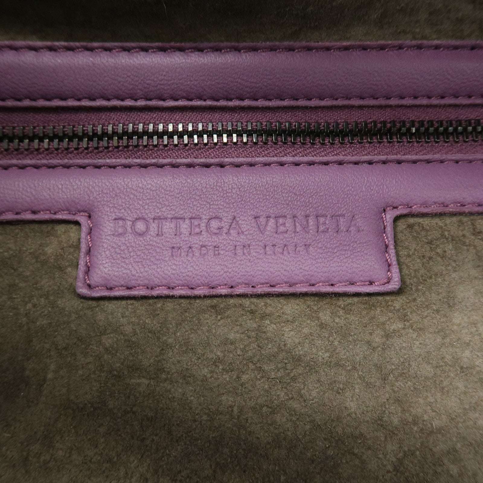 BOTTEGA VENETA Intrecciato Leather Hand Bag Shoulder Bag Purple Used