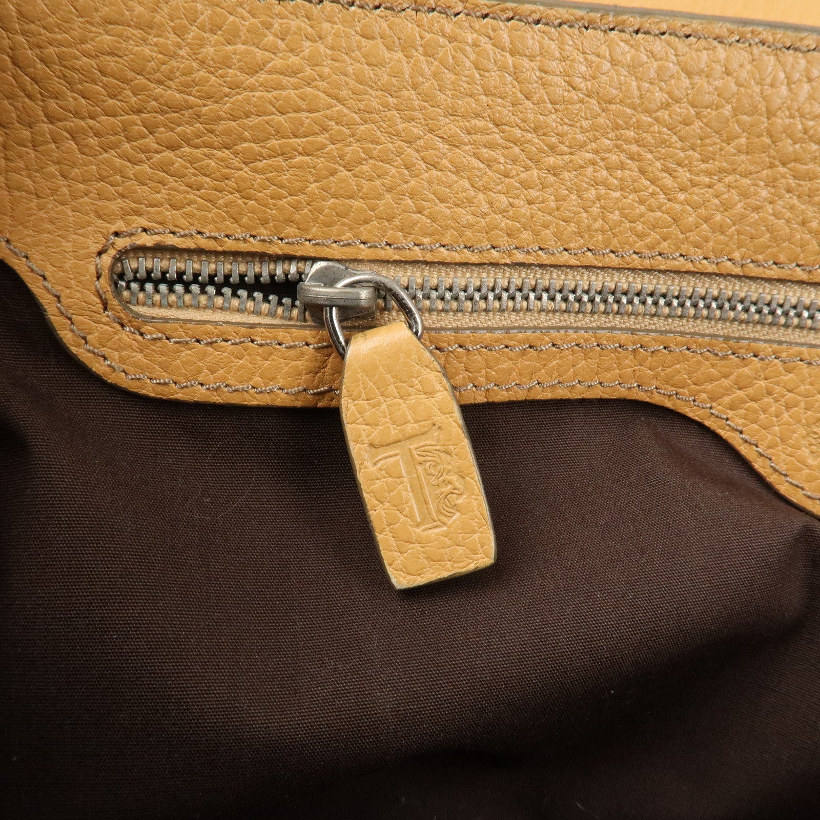 TOD’S Leather One-shoulder Bag Shoulder Bag Hand Bag Brown Used