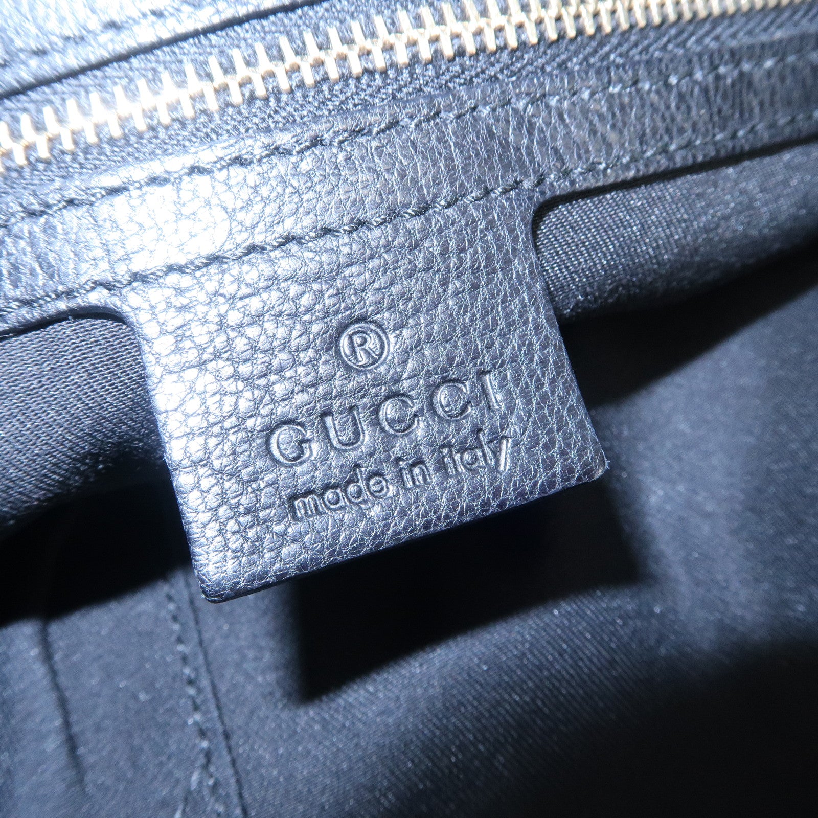 GUCCI Sherry Leather Chain Shoulder Bag Hand Bag Black 153011 Used