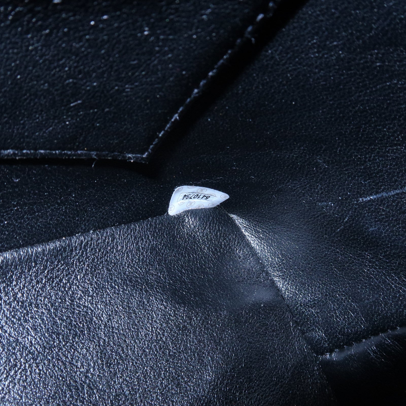 CHANEL Caviar Skin Matelasse Tote Bag Hand bag Black A01804 Used