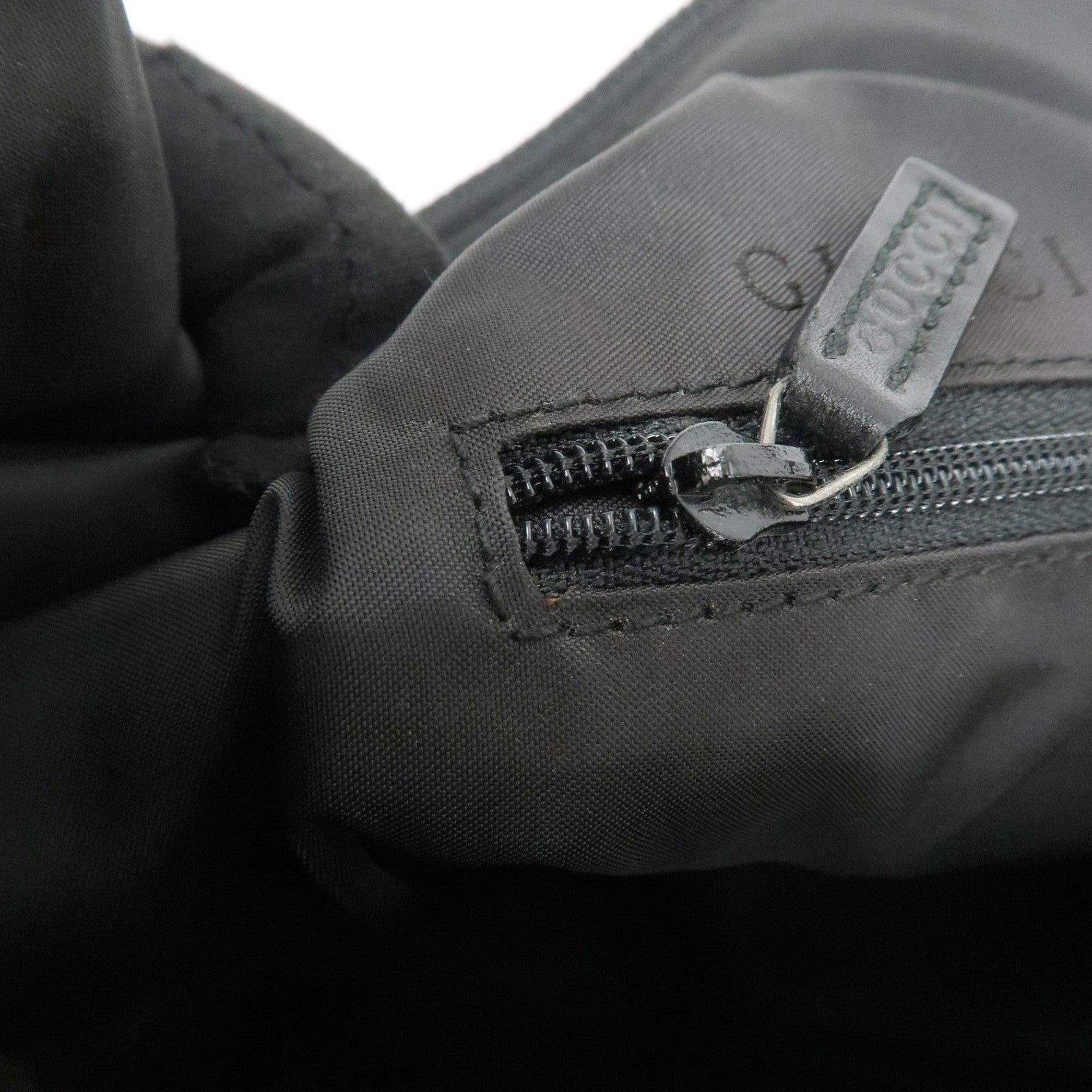 GUCCI Bamboo Leather 2Way Shoulder Bag Black 000.0833 Used