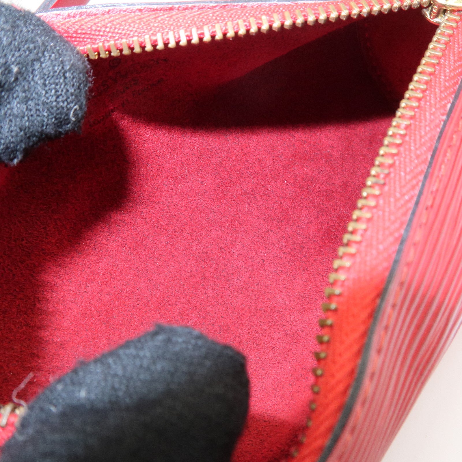 Louis Vuitton Epi Set of2 Soufflot Pouch Castilian Red Toledo Blue Used