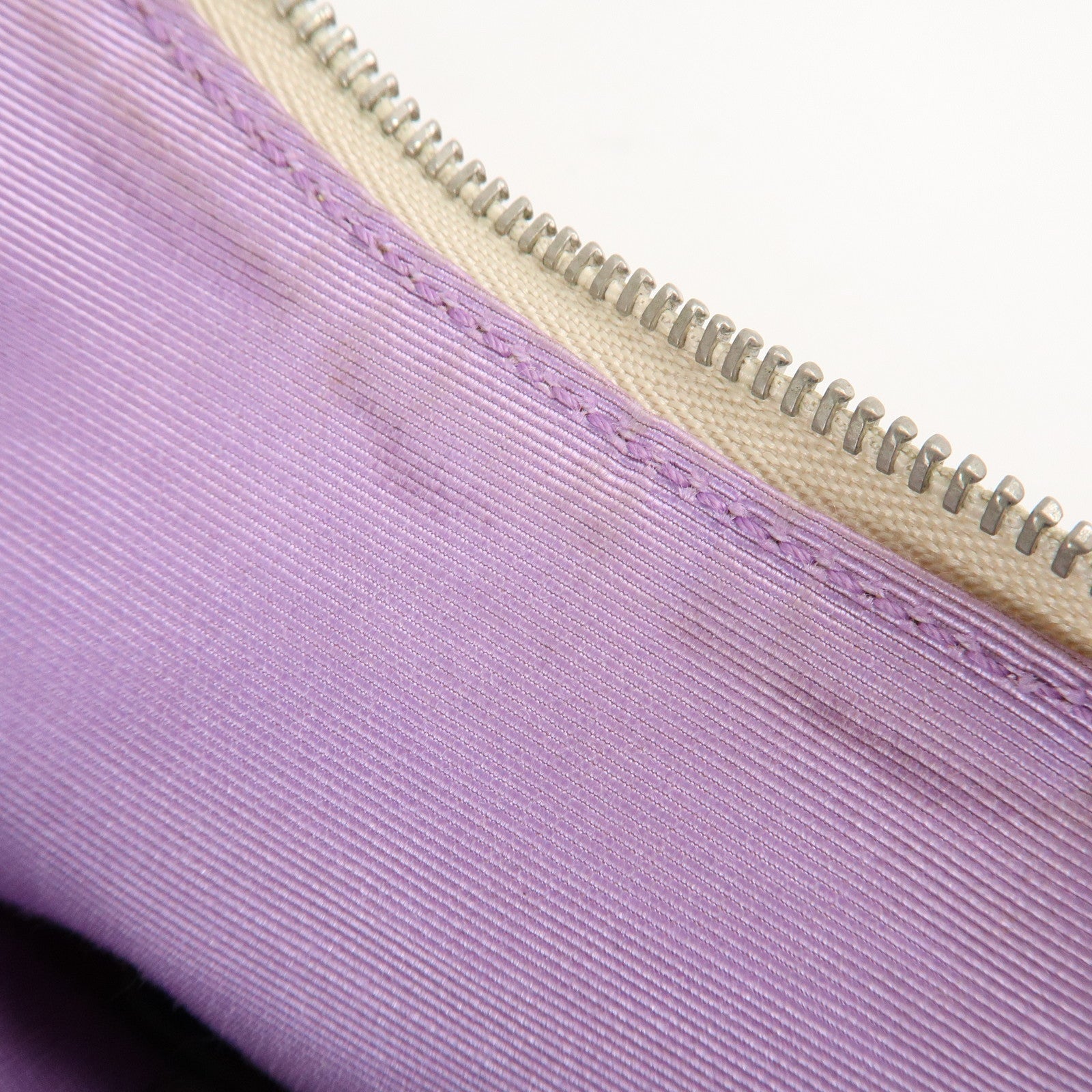 BVLGARI Logomania Canvas Leather Shoulder Bag Beige Dark Brown Used