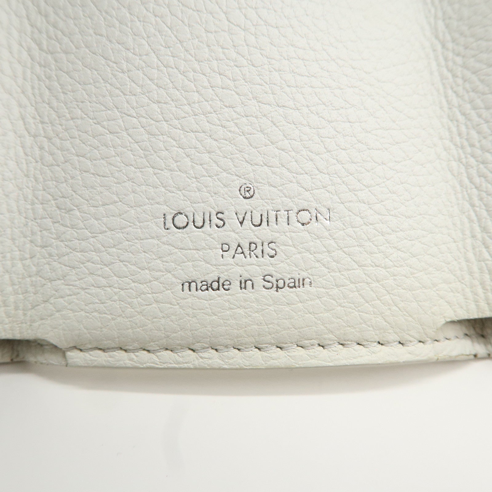 Louis Vuitton Portefeuille Lock Mini Wallet White M68482 Used