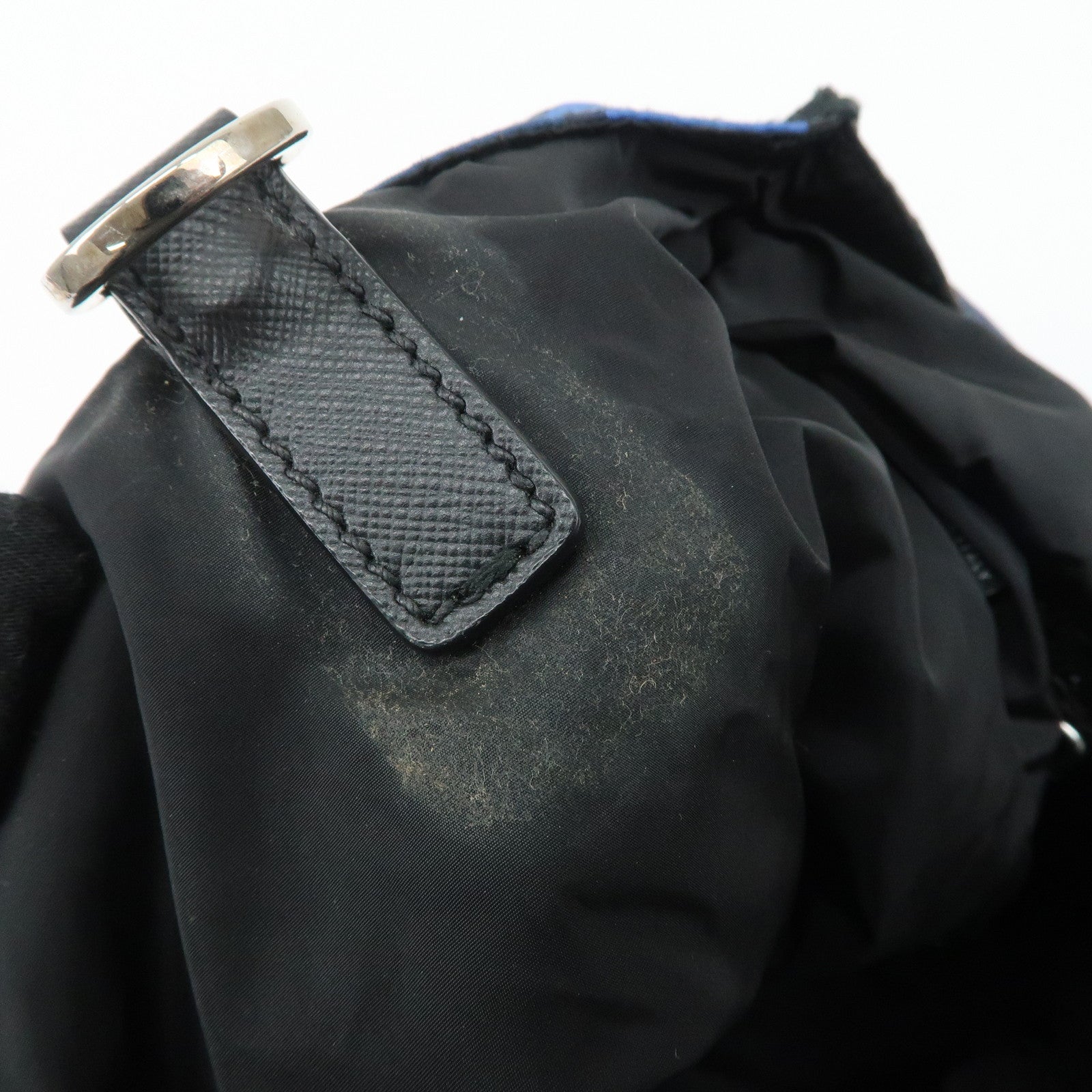 PRADA Logo Camouflage Nylon Leather 2Way Tote Shoulder Bag Used