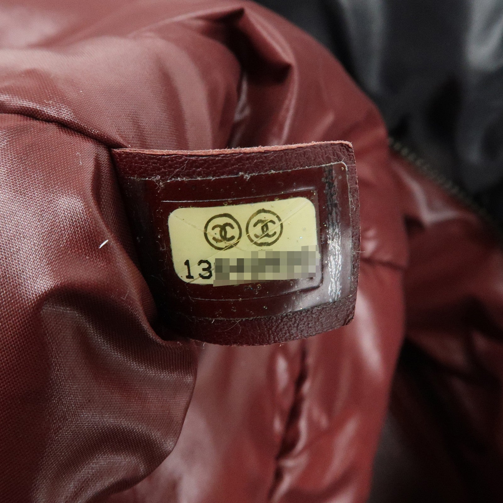 CHANEL COCO Cocoon Nylon Leather Tote Bag Hand Bag Black Used