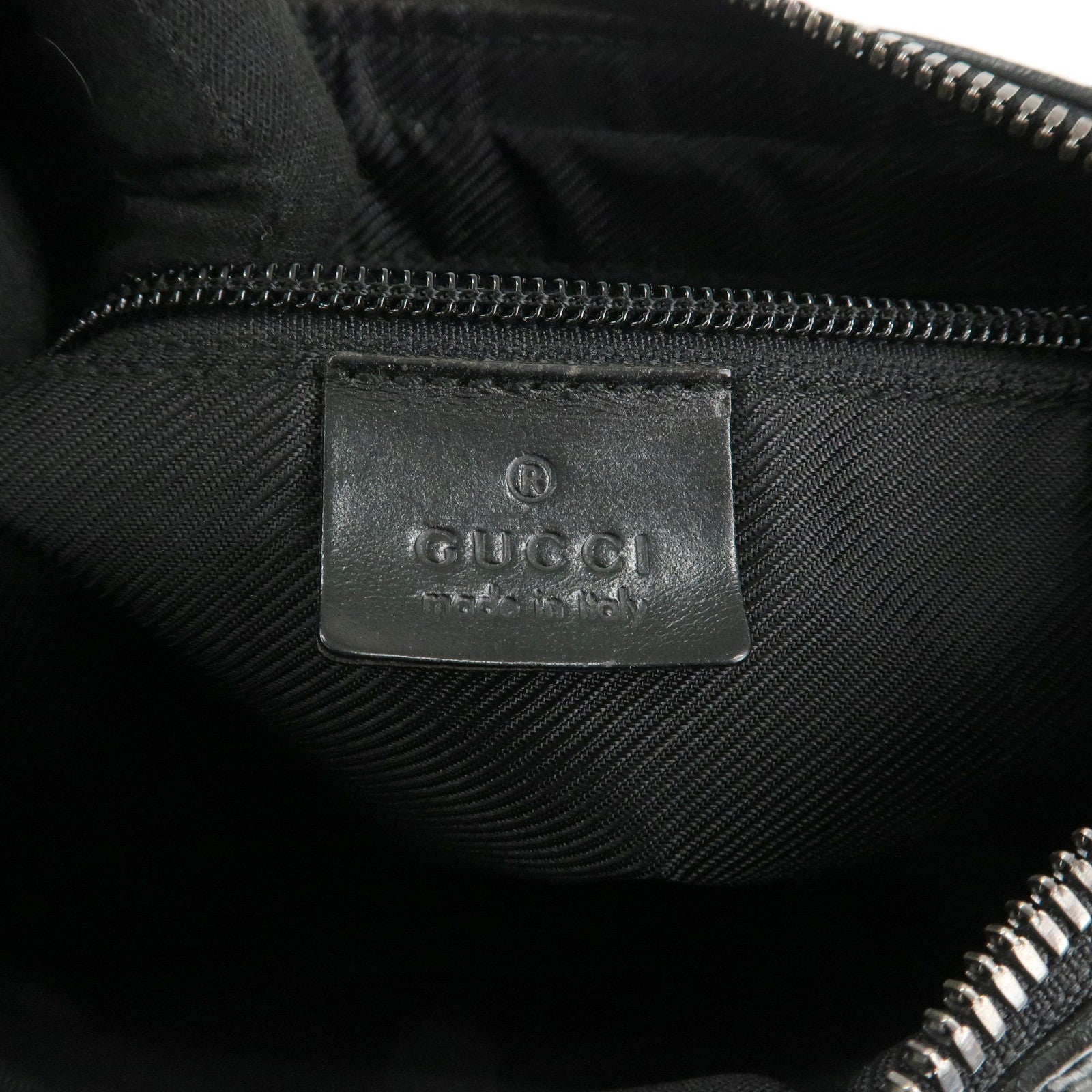 GUCCI GG Denim Leather Shoulder Bag Dark Brown 101682 Used