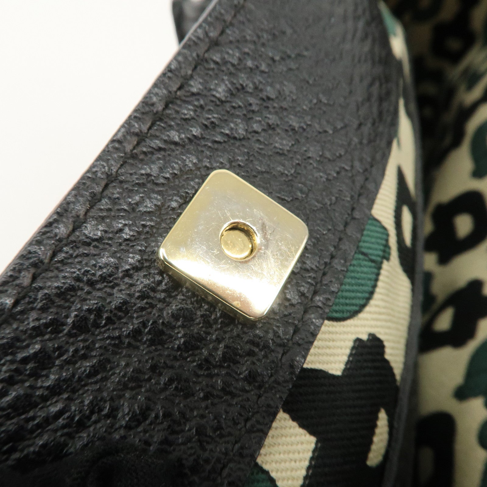 GUCCI Leather Horsebit Tote Bag Hand Bag Black 137385 Used