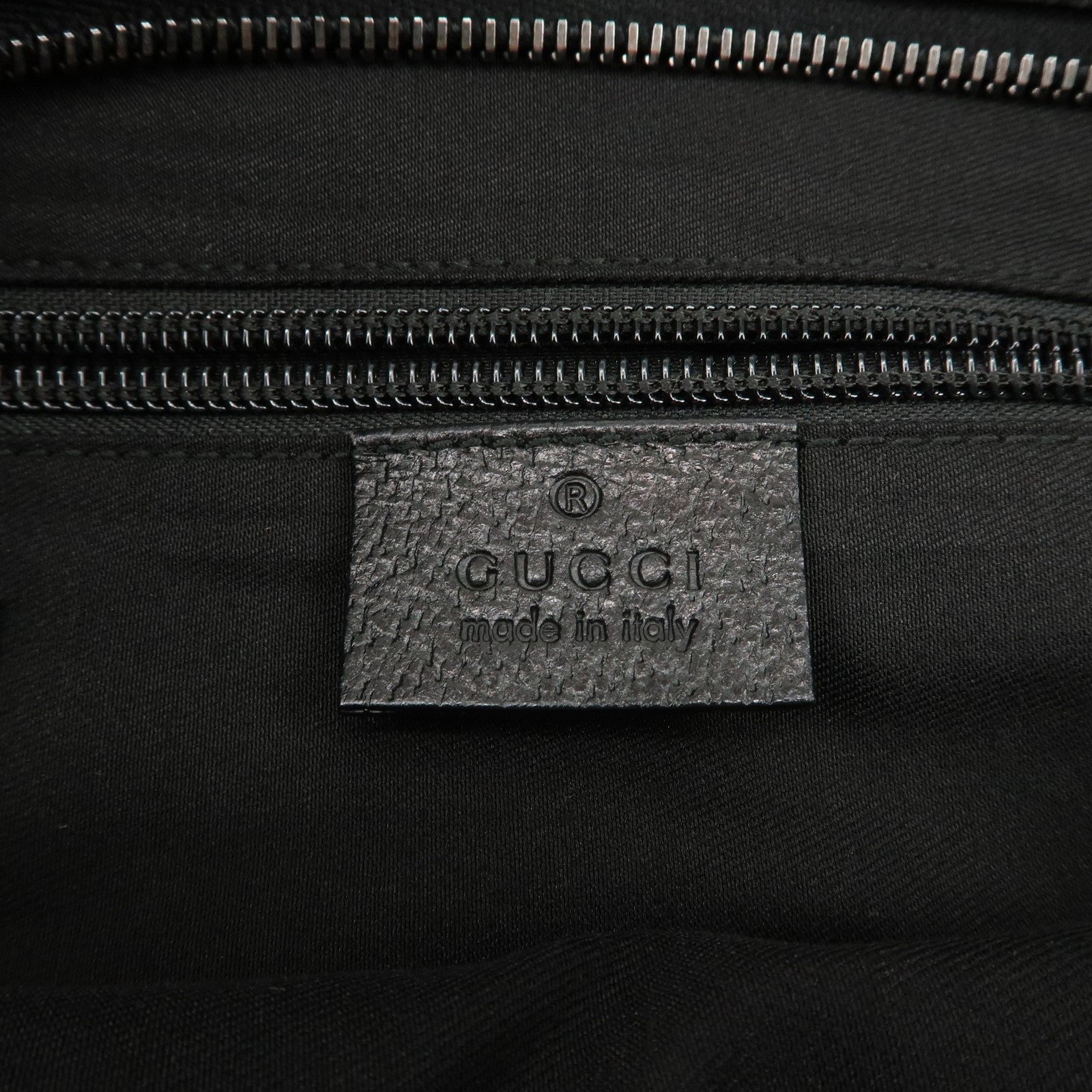 GUCCI Sherry GG Canvas Leather Shoulder Bag Black 169937 Used