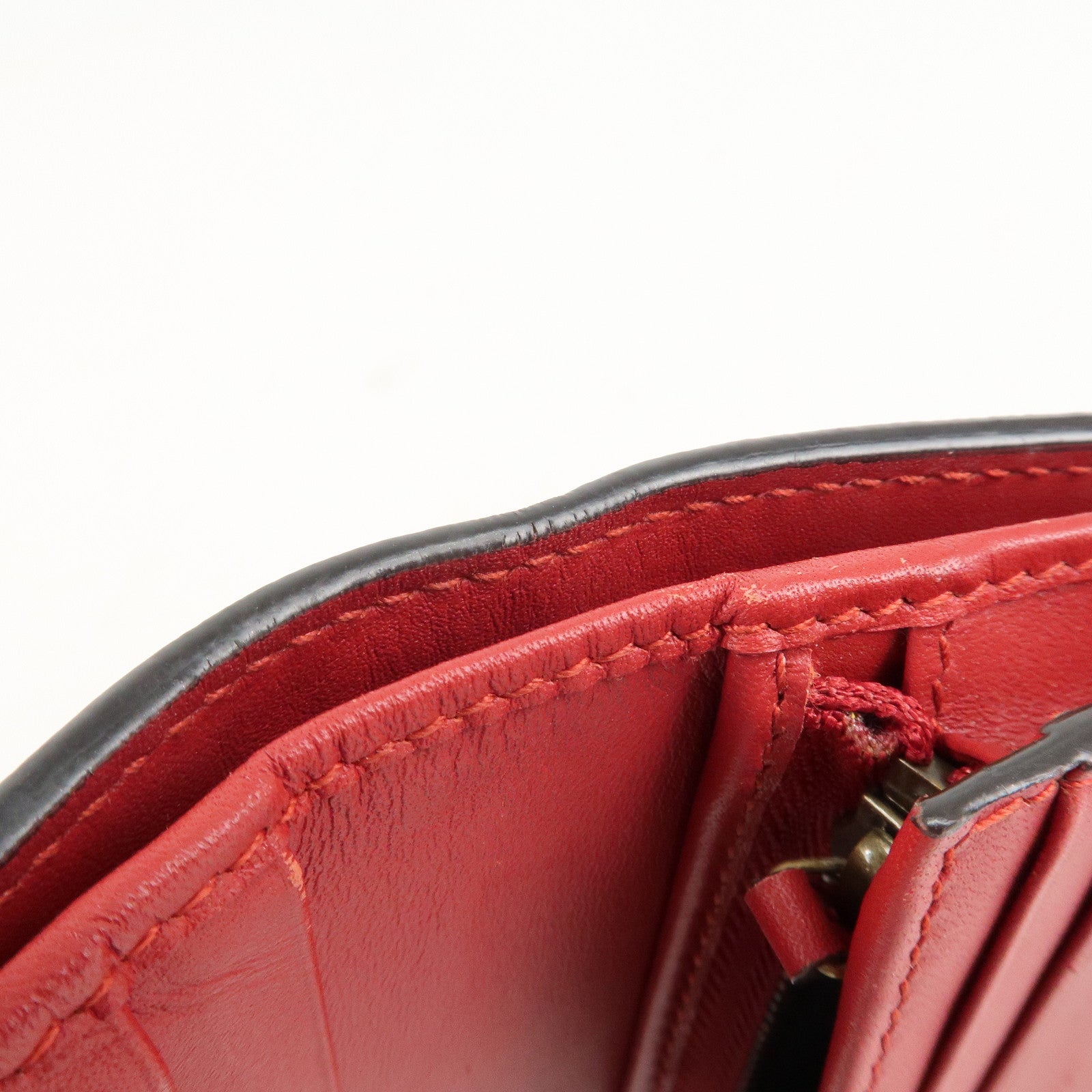 GUCCI Interlocking G GG Supreme Cherry Compact Wallet 476050 Used