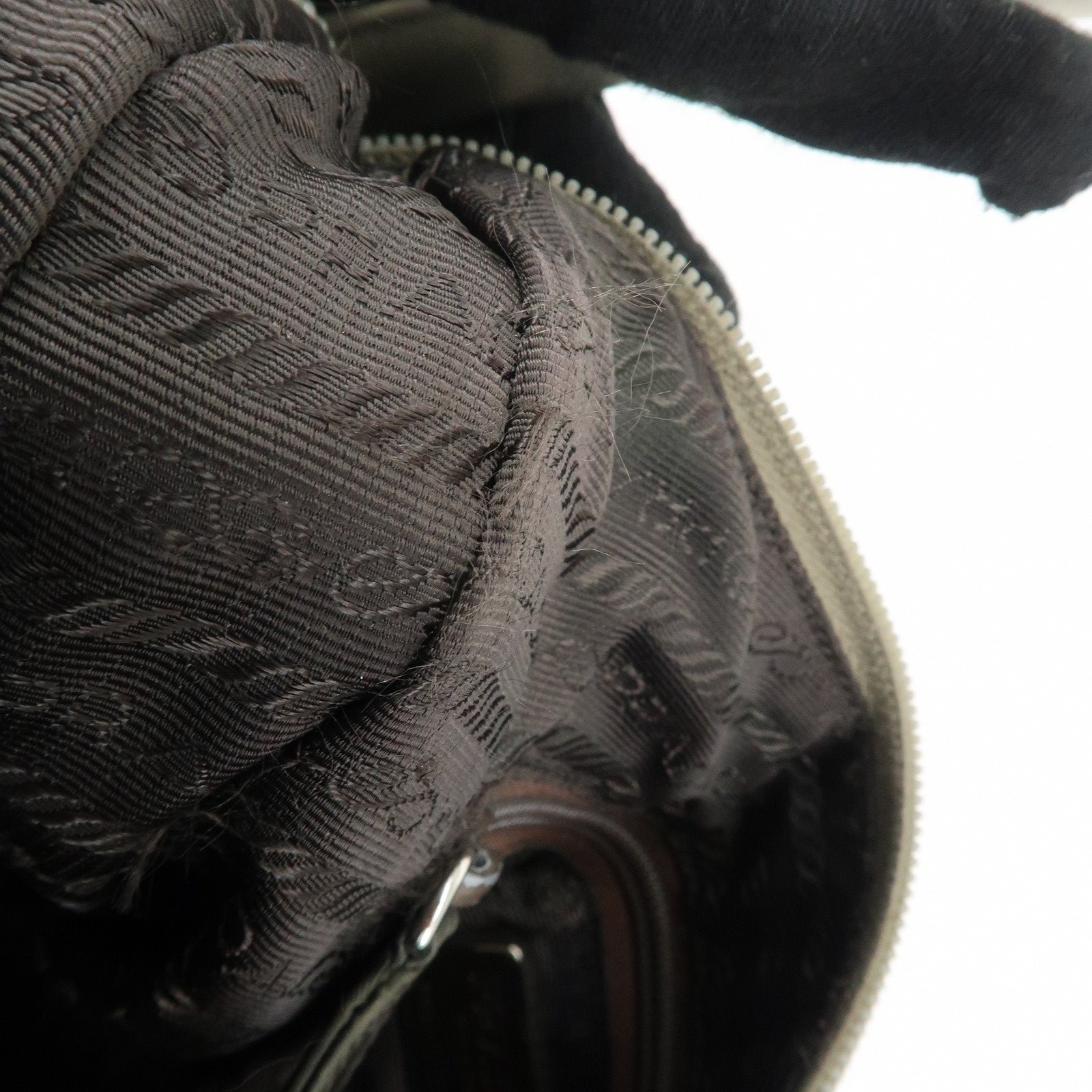 PRADA Nylon Shoulder Bag Gray Used