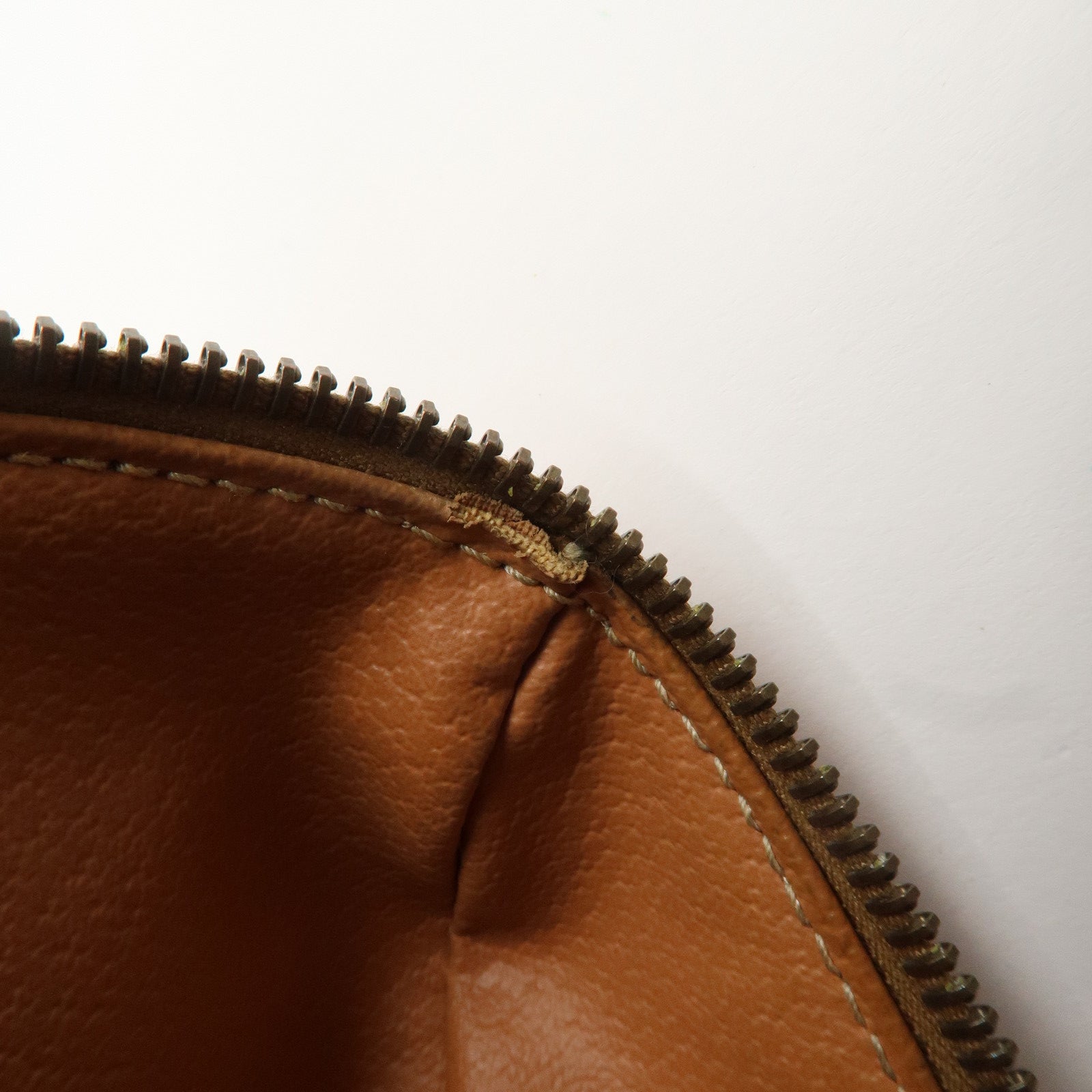 CELINE Macadam PVC Leather Boston Bag Hand Bag Brown Used