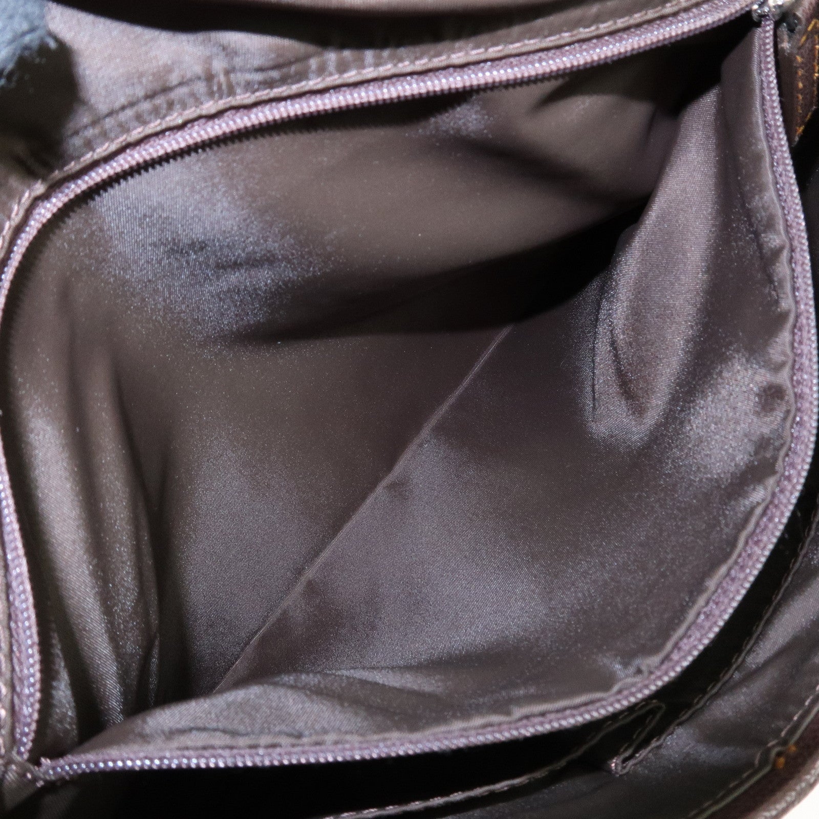 Christian Dior Trotter Canvas Leather Shoulder Bag Brown Used