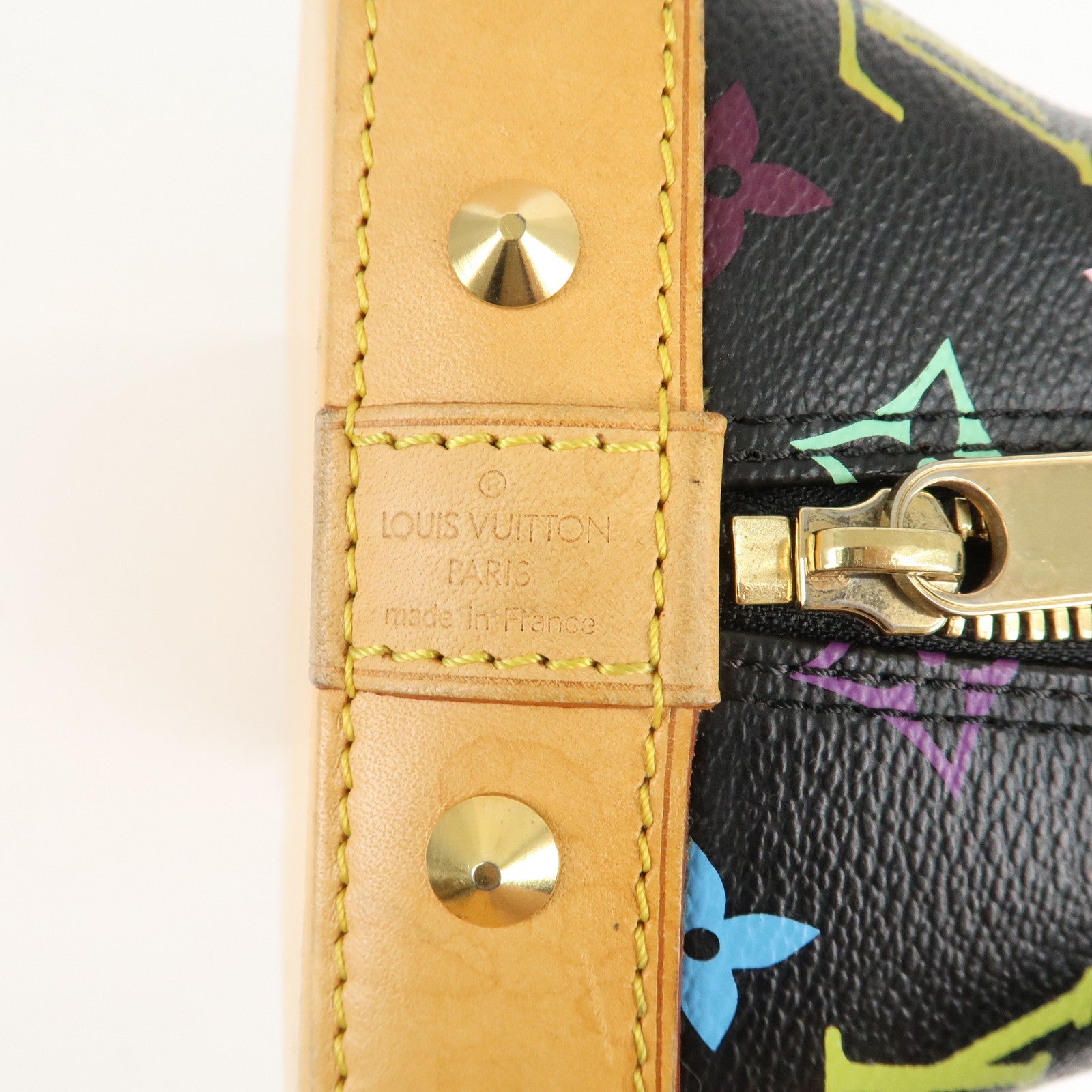 Louis Vuitton Monogram Multicolor Alma Hand Bag Noir M92646 Used