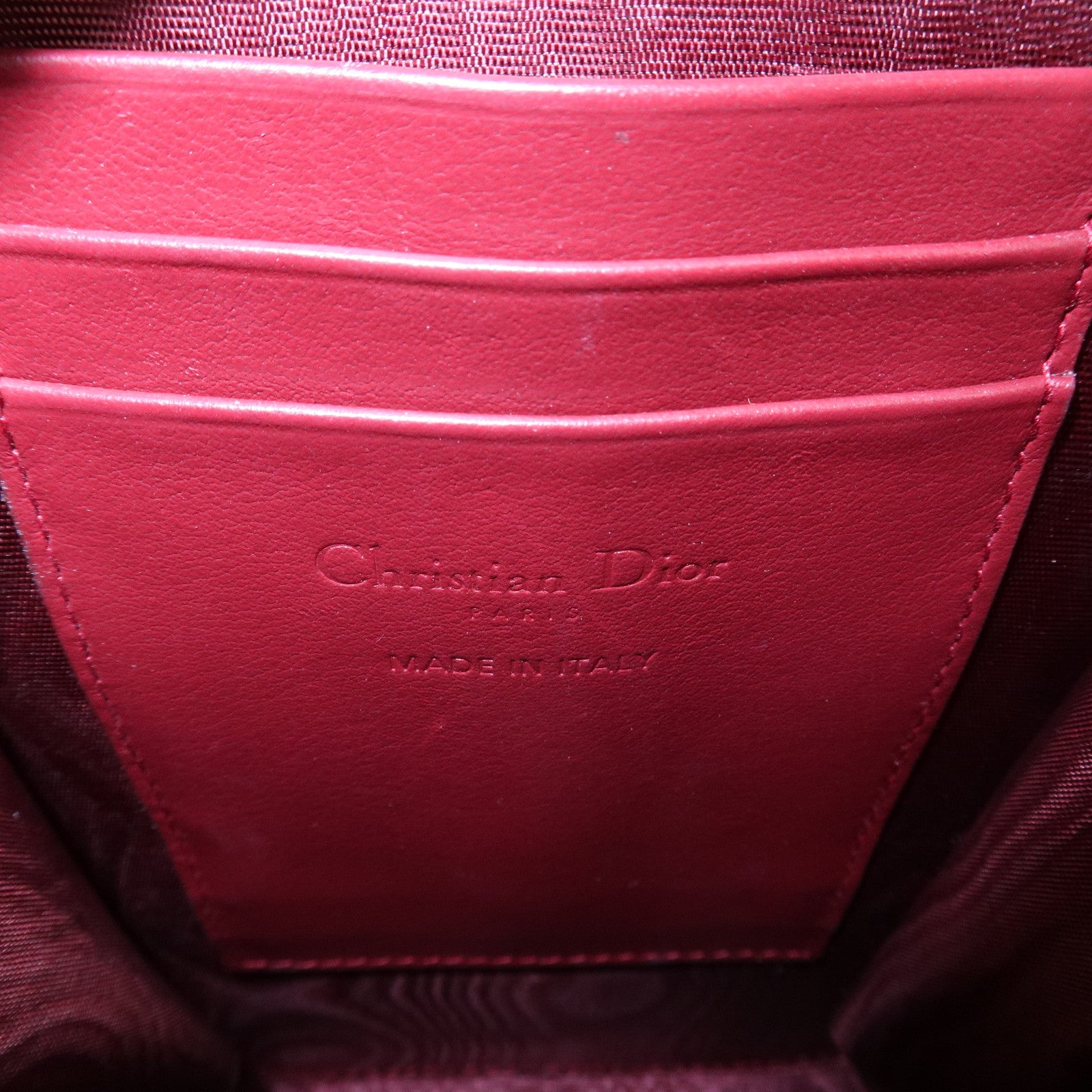 Christian Dior Cannage Patent Leather Phone Holder Used