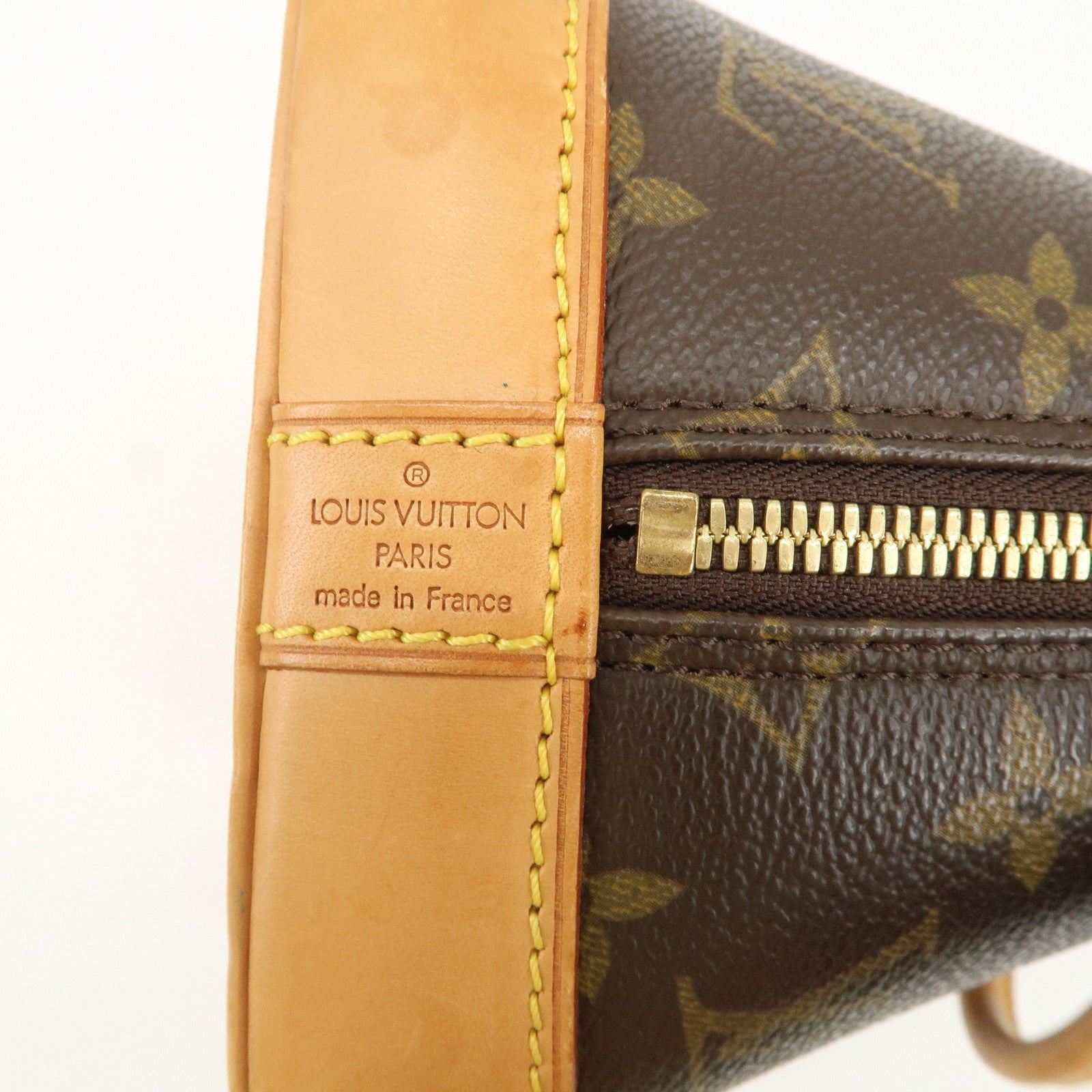 Louis Vuitton Monogram Alma Hand Bag Brown M51130 Used