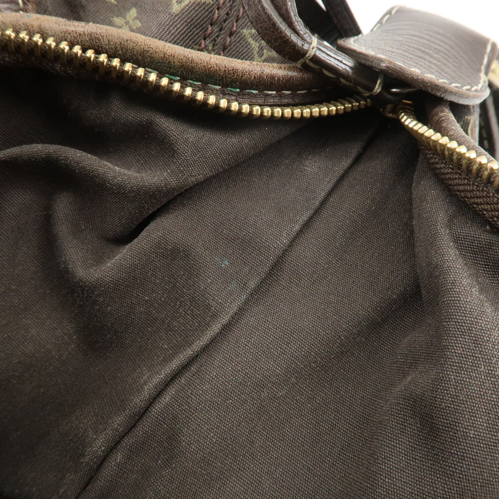Louis Vuitton Monogram Mini Lin Manon MM Shoulder Bag Ebene M95619 Used