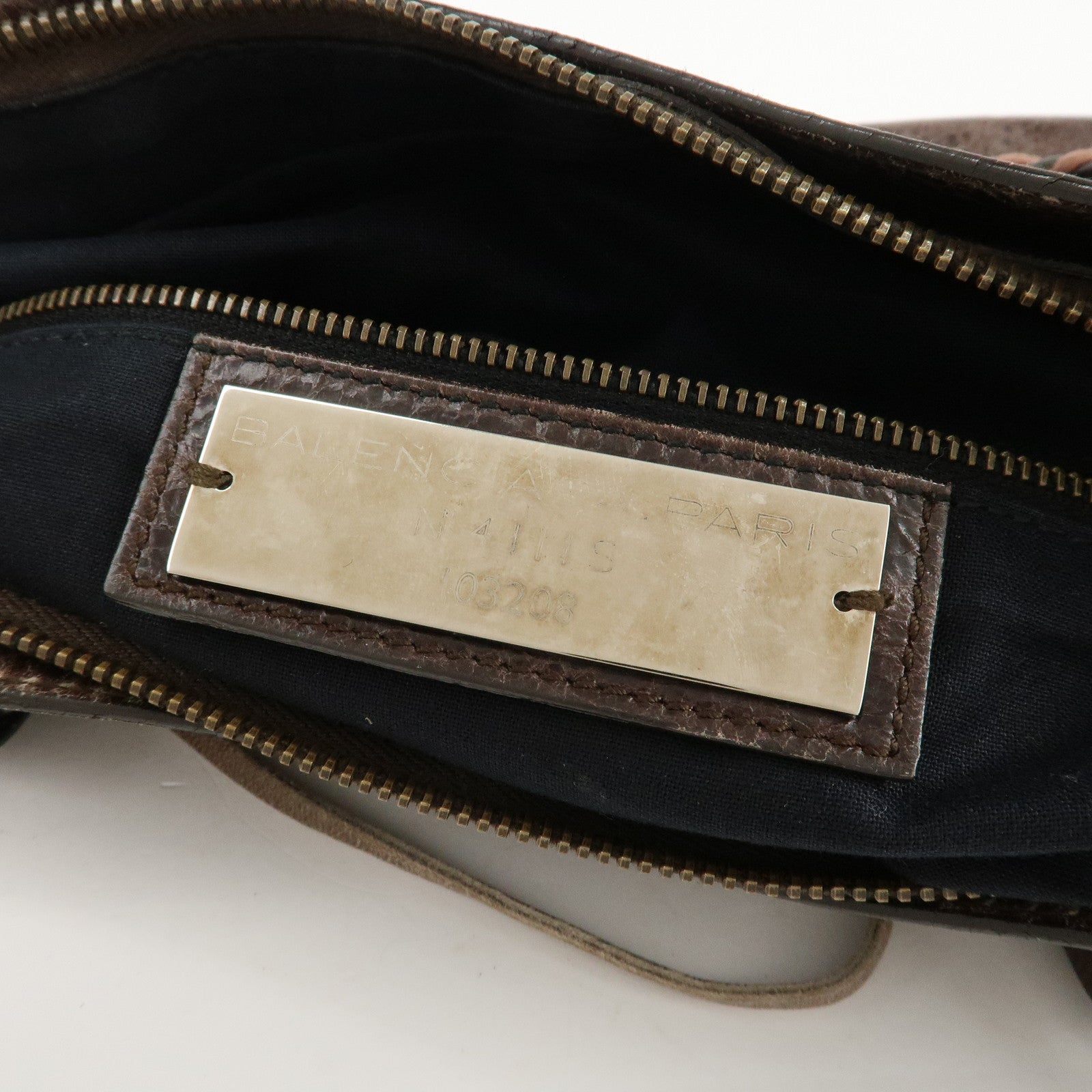 BALENCIAGA The First Leather 2Way Bag Hand Bag Brown 103208 Used