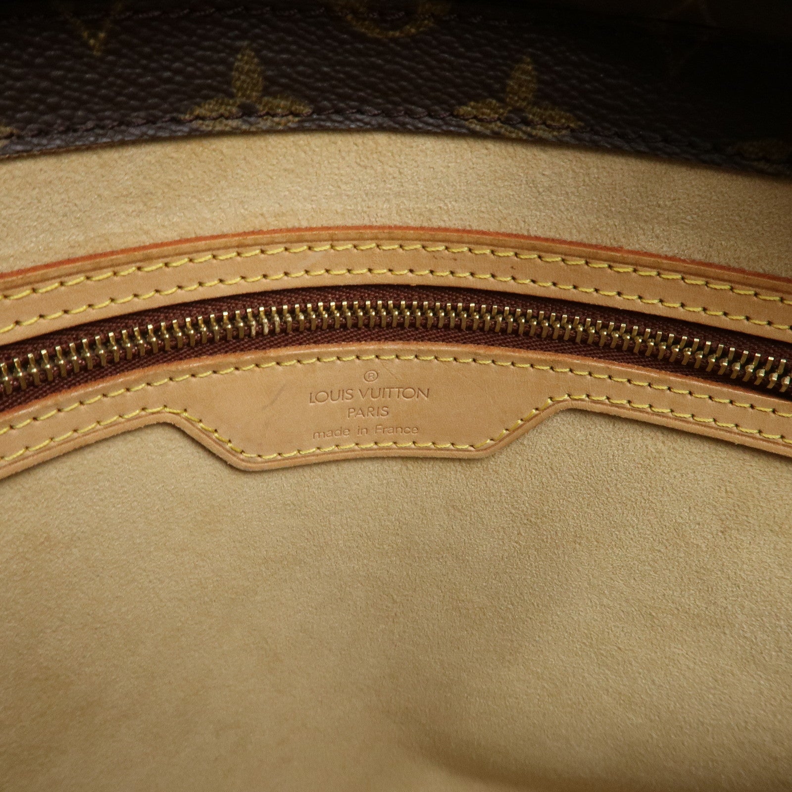 Louis Vuitton Monogram Luco Tote Bag Hand Bag Brown M51155 Used