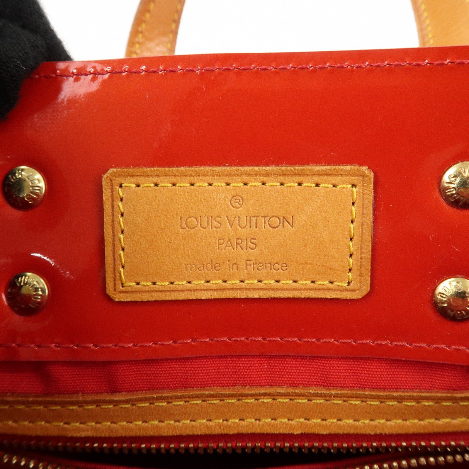 Louis Vuitton Monogram Vernis Lead PM Hand Bag M91088 Rouge Used