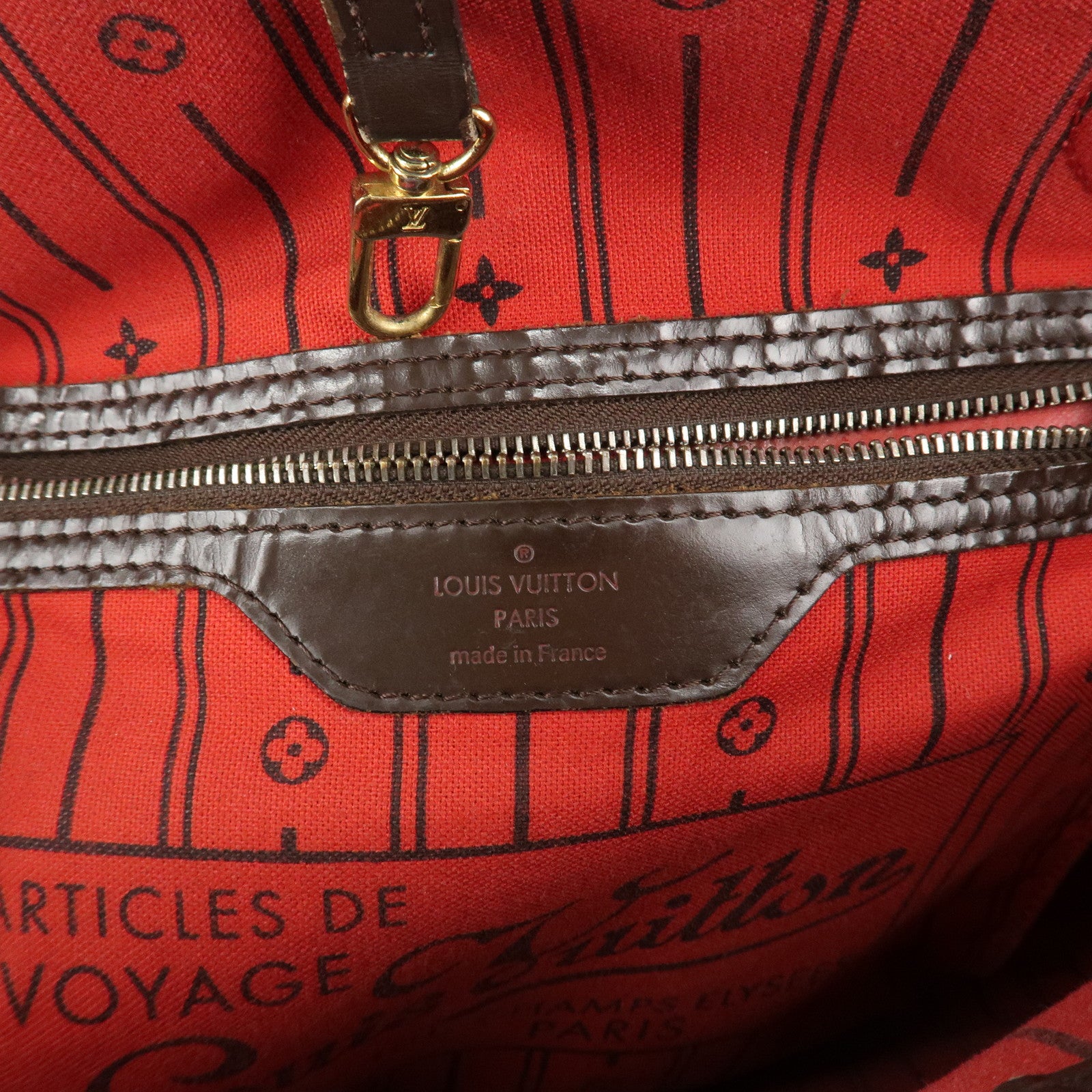 Louis Vuitton Damier Neverfull MM Tote Bag Brown M41358 Used