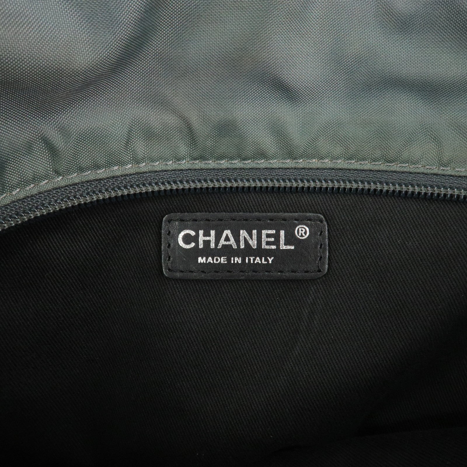 CHANEL Paris New York Line Wild Stitch Nylon Leather Tote Bag Used