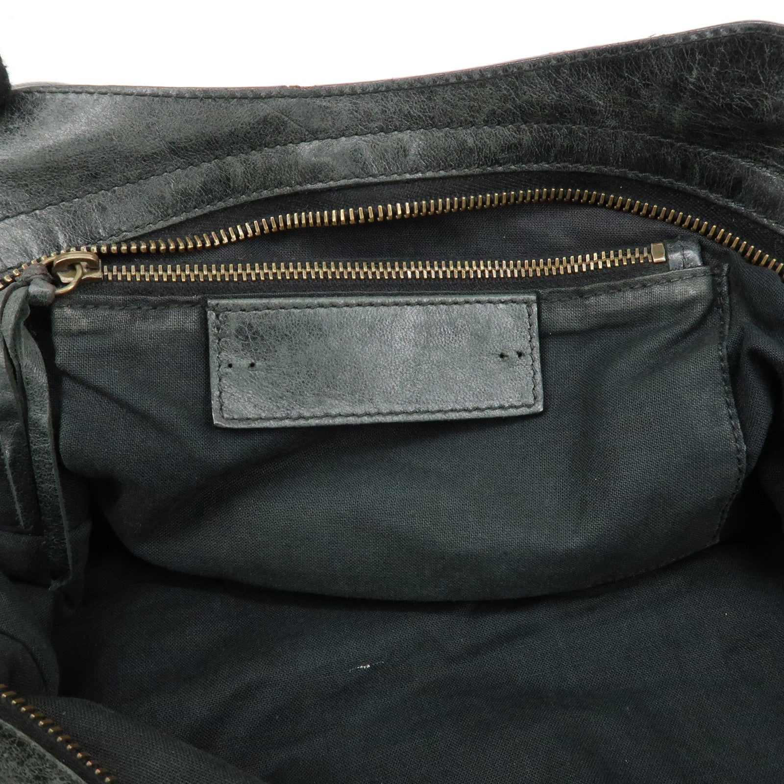 BALENCIAGA The City Leather 2Way Bag Hand Bag Black 115748 Used