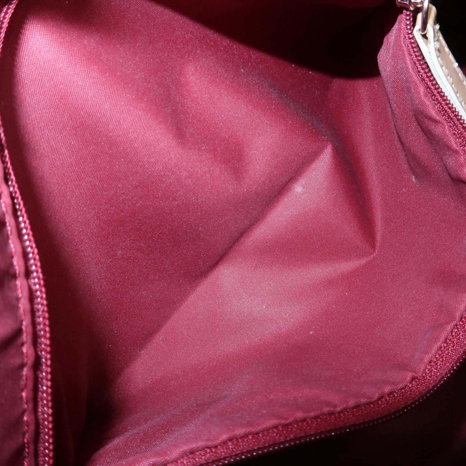 Christian Dior Trotter No.2 PVC Patent Leather Boston Bag Red Used