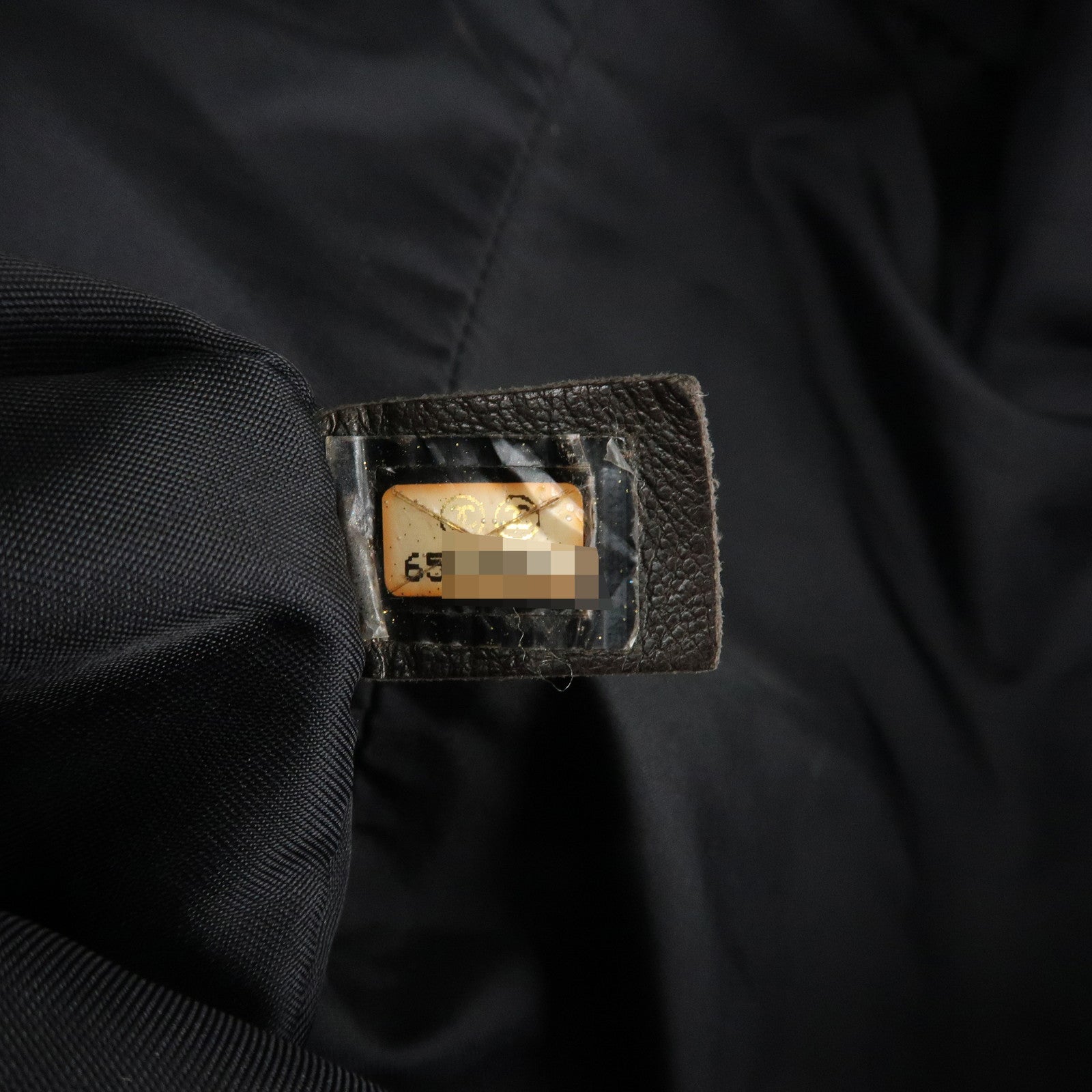 CHANEL New Travel Line Nylon Jacquard Leather Vanity Bag A15829 Used