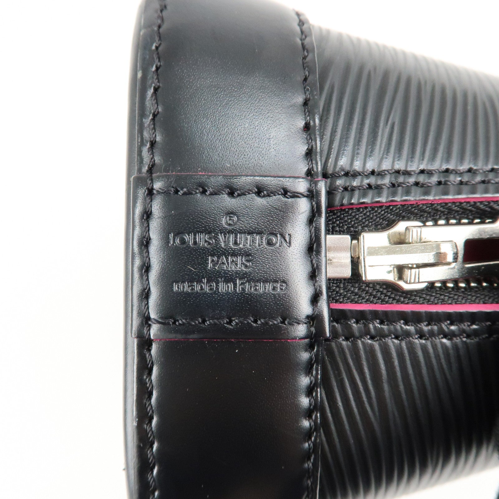 Louis Vuitton Epi Alma BB 2Way Shoulder Bag Noir Pink M54160 Used