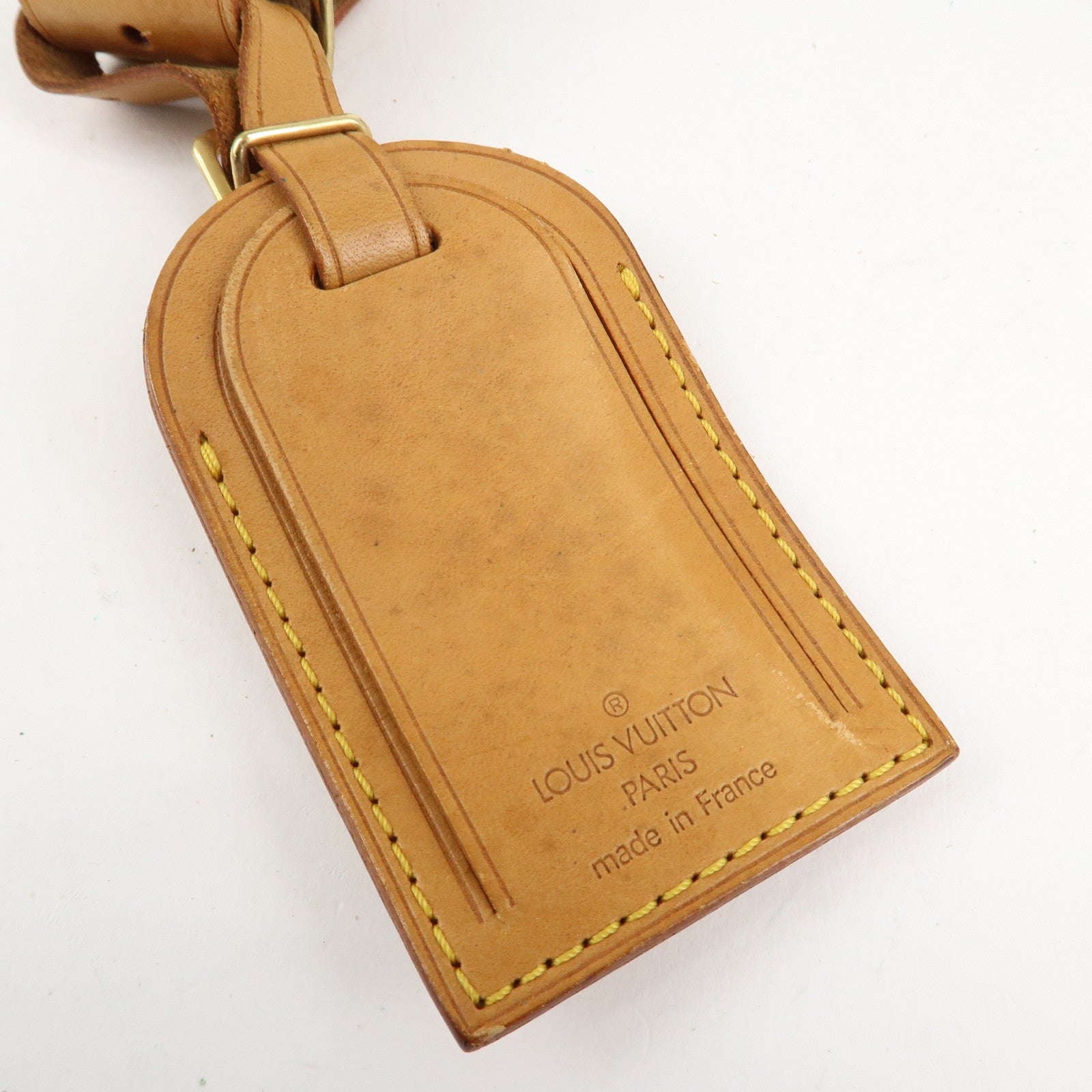 Louis Vuitton Set of 10 Leather Name Tag & Poignet Natural Used