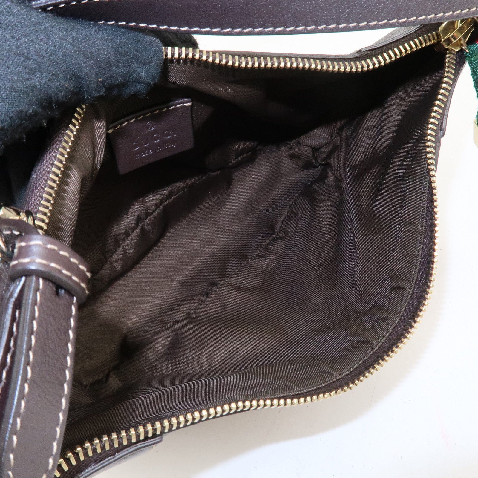 GUCCI Sherry GG Canvas Leather Shoulder Bag Beige Brown 224093 Used