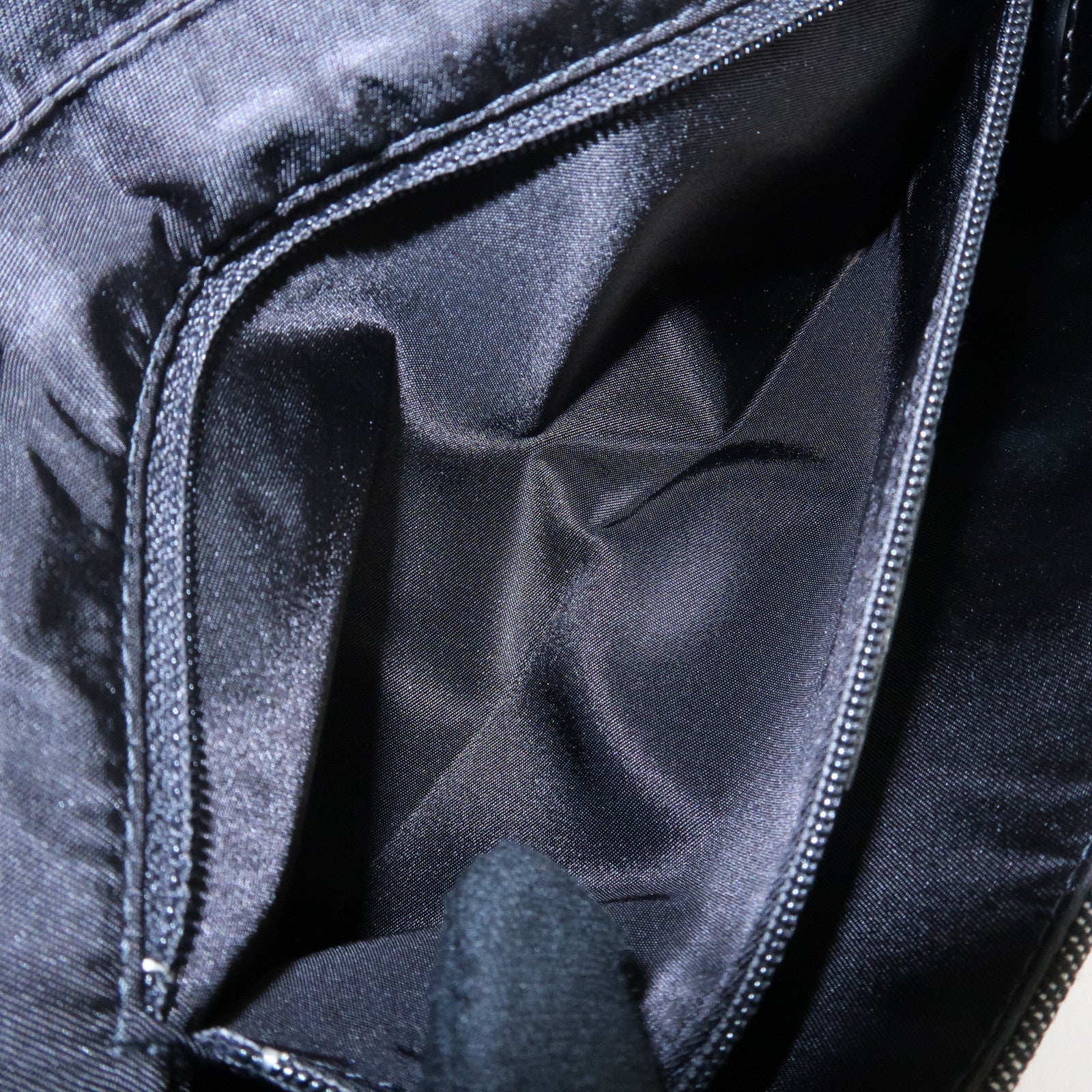Christinan Dior Maris Pearl Canvas Leather Shoulder Bag Black Used