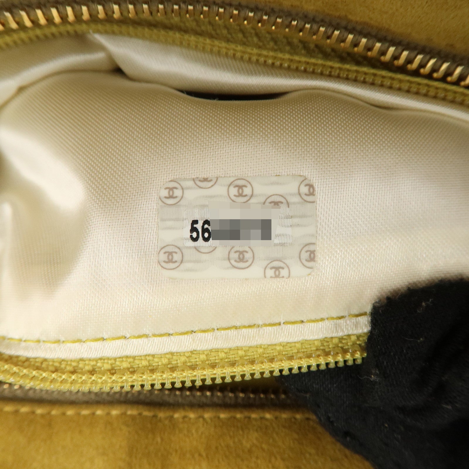 CHANEL Suede Shoulder Bag Hand Bag Mustard Gold Hardware Used