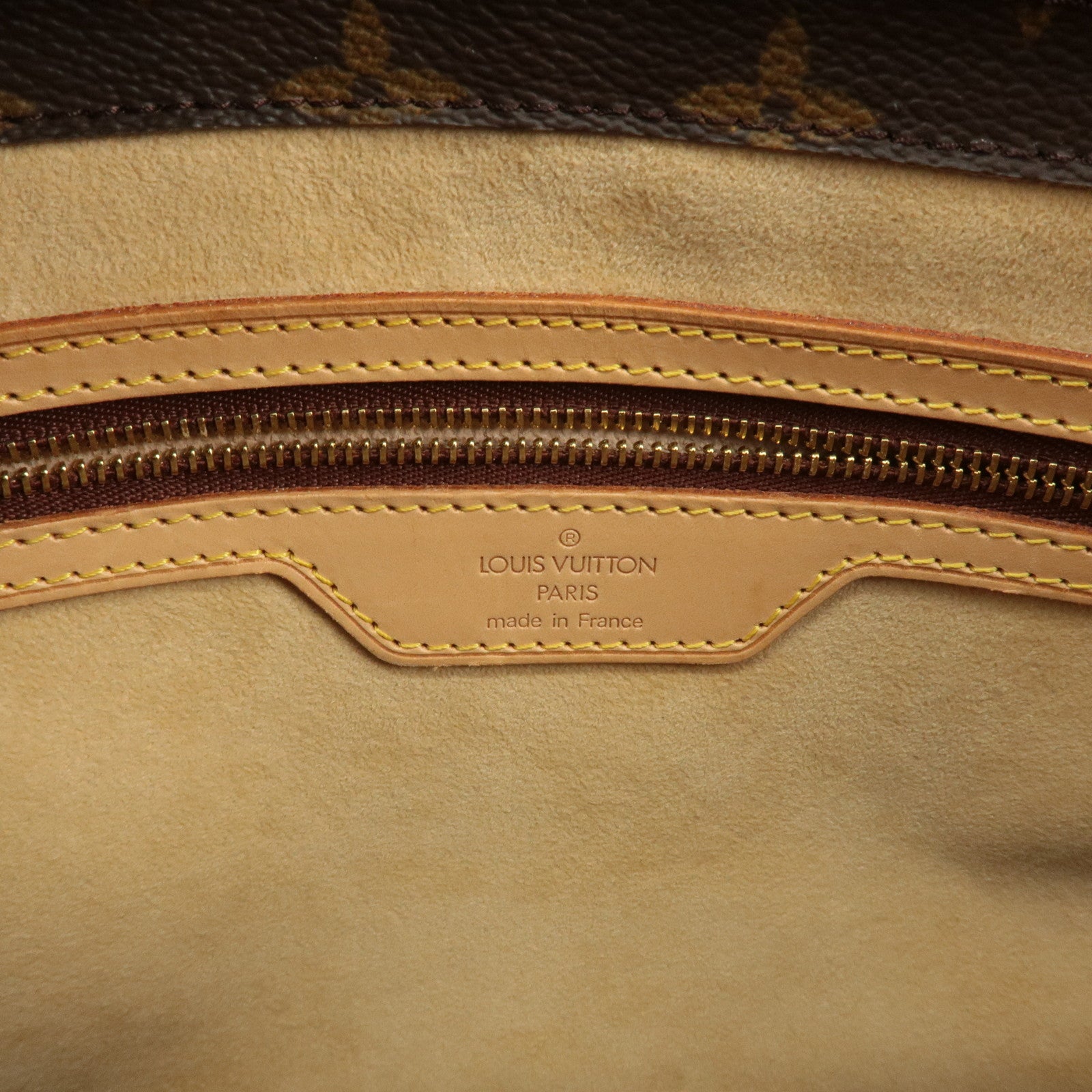 Louis Vuitton Monogram Luco Tote Bag Hand Bag Brown M51155 Used