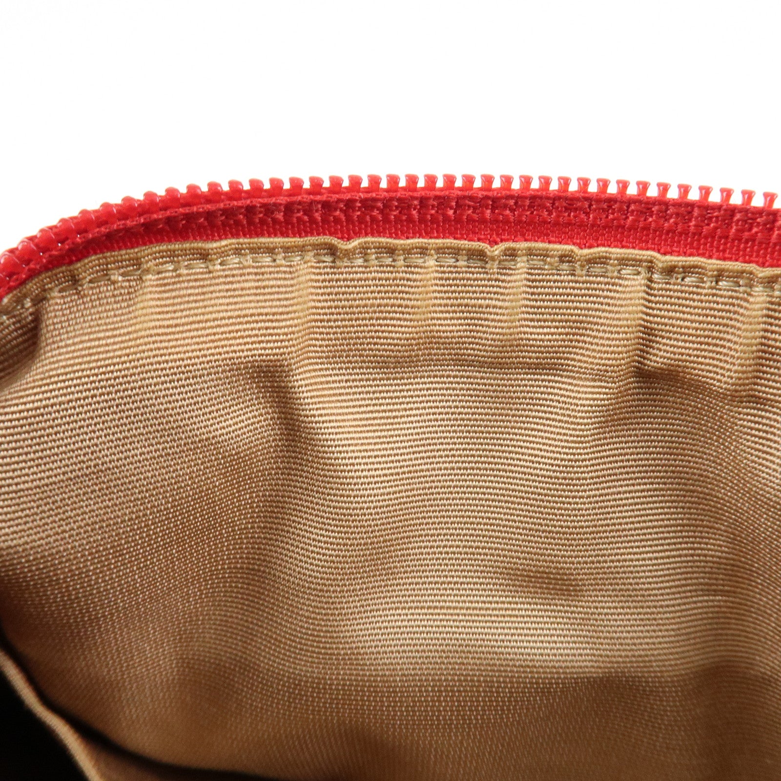 BURBERRY Nova Plaid Canvas Leather Shoulder Bag Hand Bag Red Used