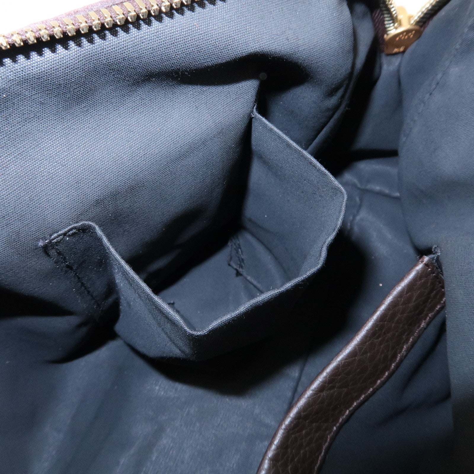 BOTTEGA VENETA Intrecciato Canvas Leather Mini Boston Bag 142470 Used