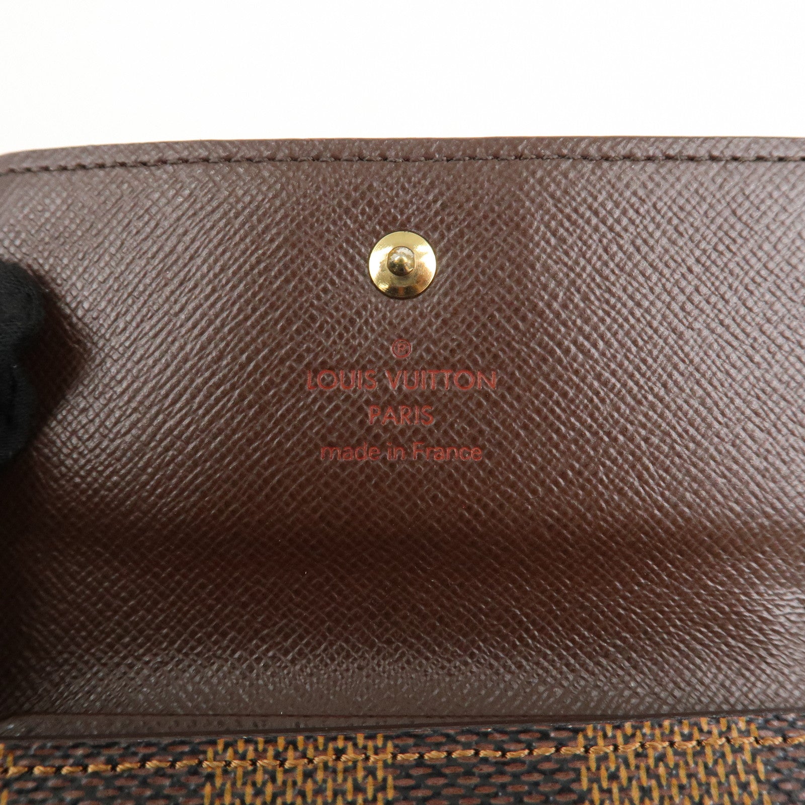 Louis Vuitton Damier Ebene Portefeuille Elise Wallet N61654 Used
