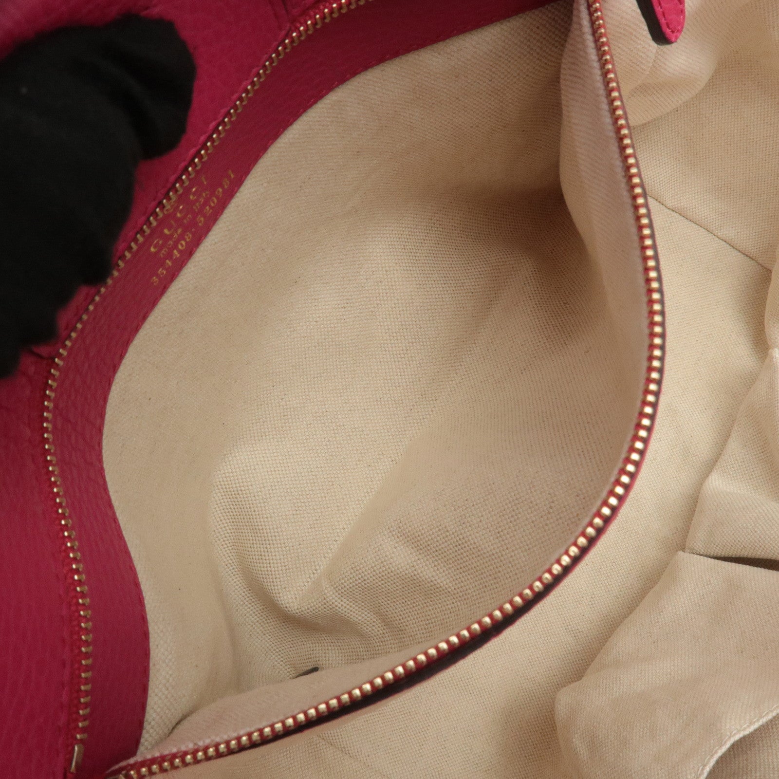 GUCCI Swing Canvas Leather Tote bag Hand Bag Pink 354408 Used