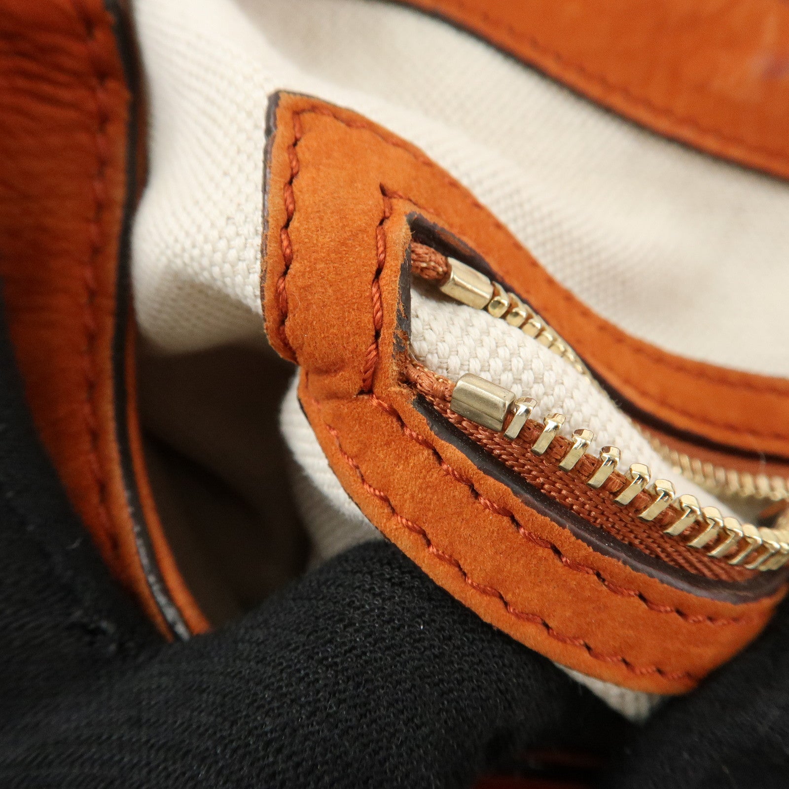 GUCCI New Jackie Suede Shoulder Bag Orange 277520 Used