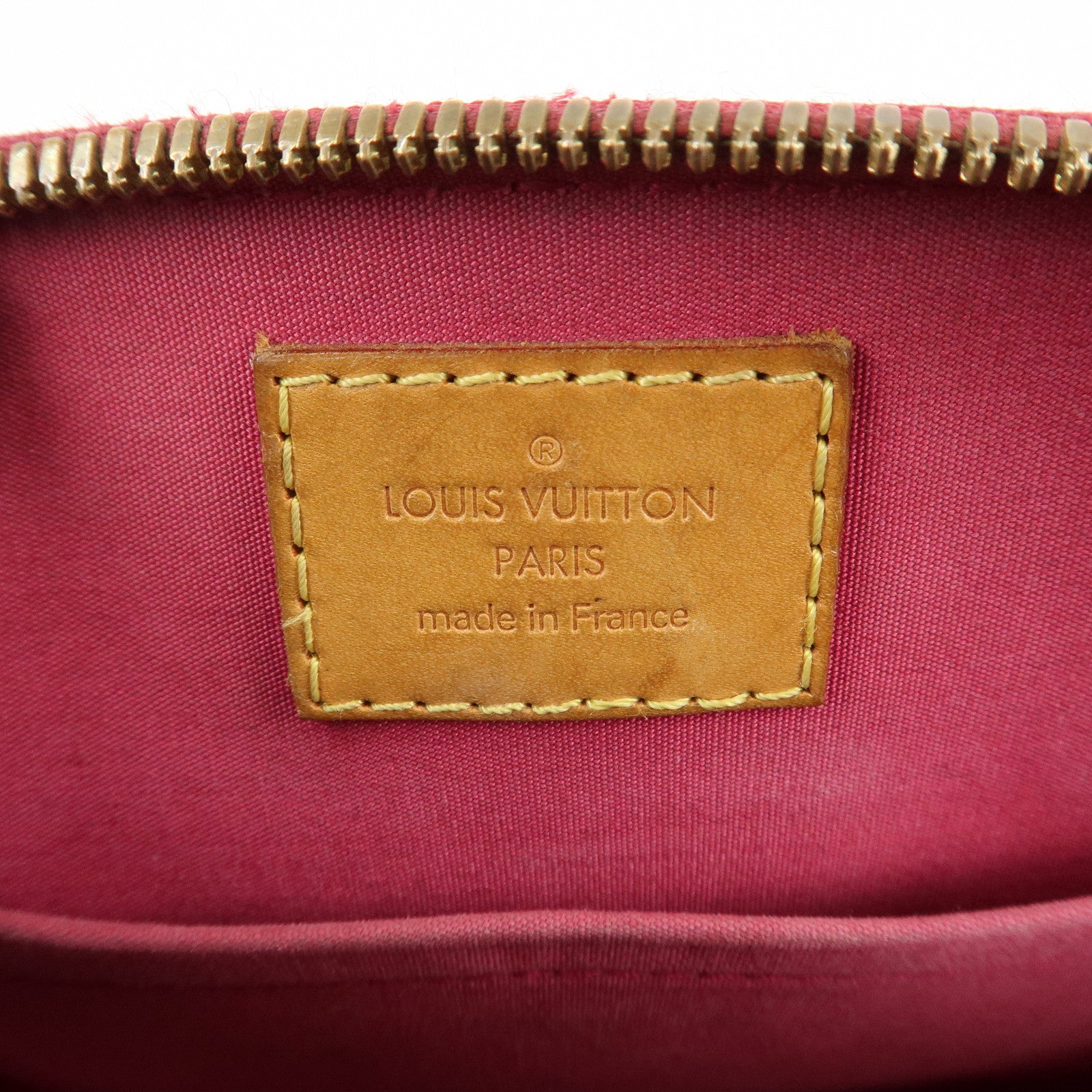 Louis Vuitton Monogram Vernis Alma BB 2Way Bag Red M91606 Used