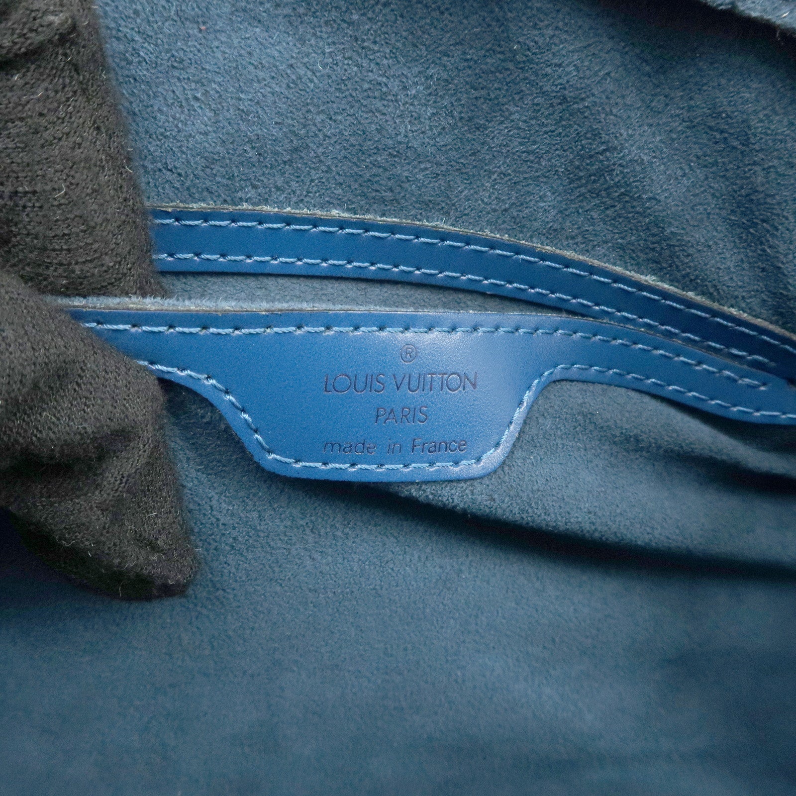 Louis Vuitton Epi Soufflot Shoulder Bag Hand Bag Blue M52222 Used