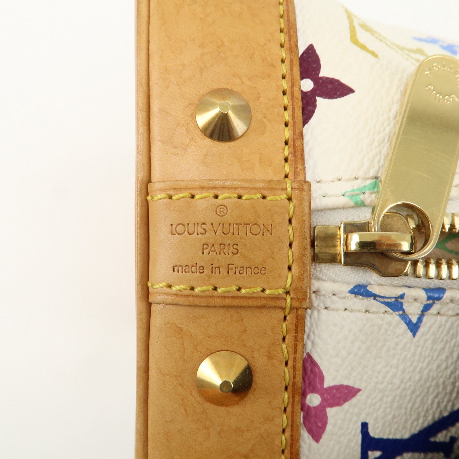 Louis Vuitton Monogram Multicolor Alma PM Hand Bag Blanc M92647 Used
