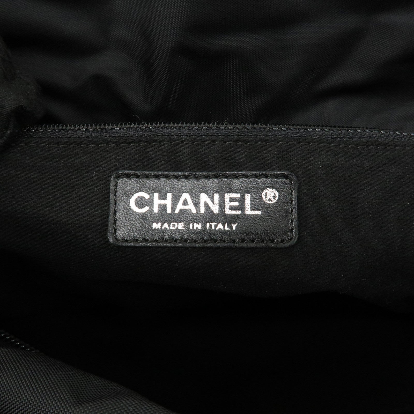 CHANEL Paris New York Wild Stitch Nylon Leather Coco Mark Tote Bag Used