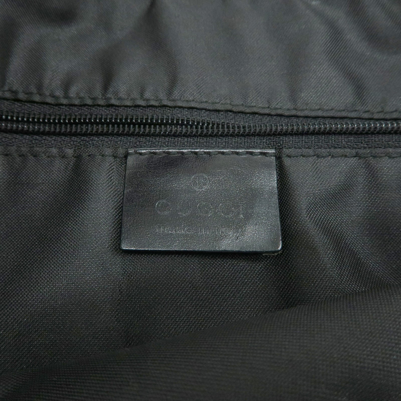 GUCCI GG Suede Leather Shoulder Bag Black 001.1206 Used