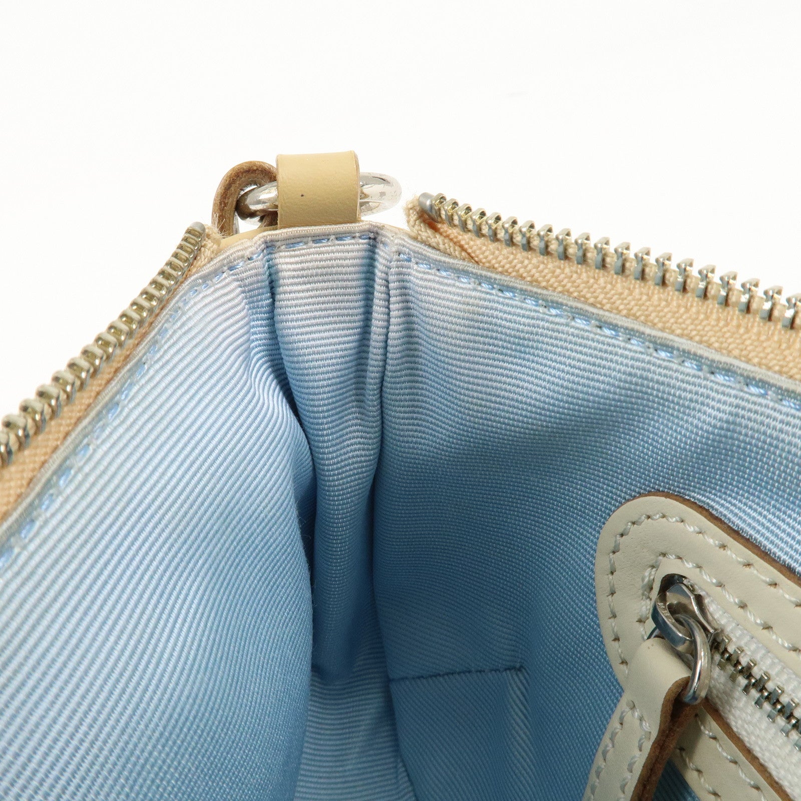 BURBERRY London Canvas Leather Nova Plaid Shoulder Bag Beige Ivory Used